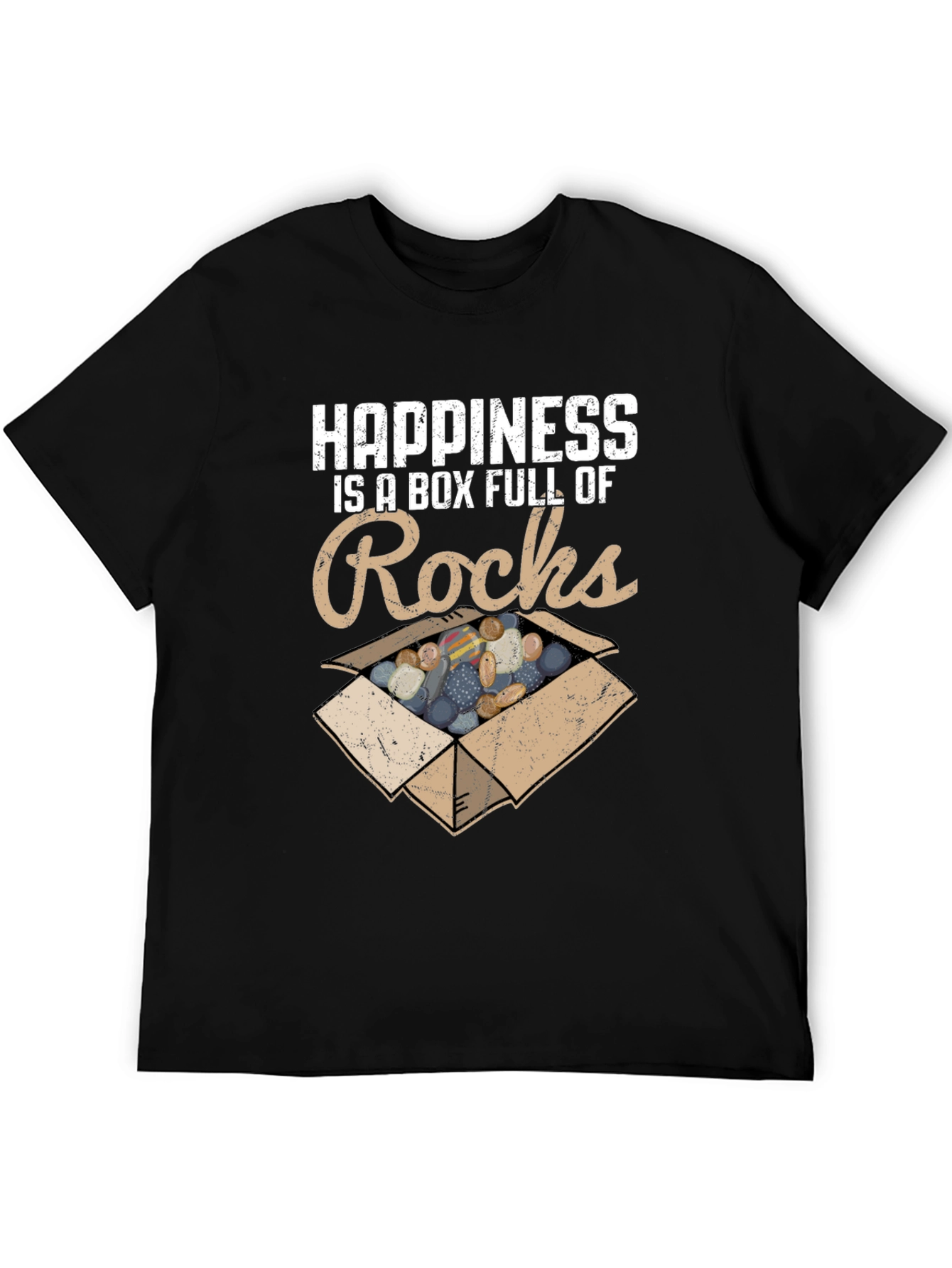 Happiness Rocks T-Shirt - Funny Rock Collector Tee
