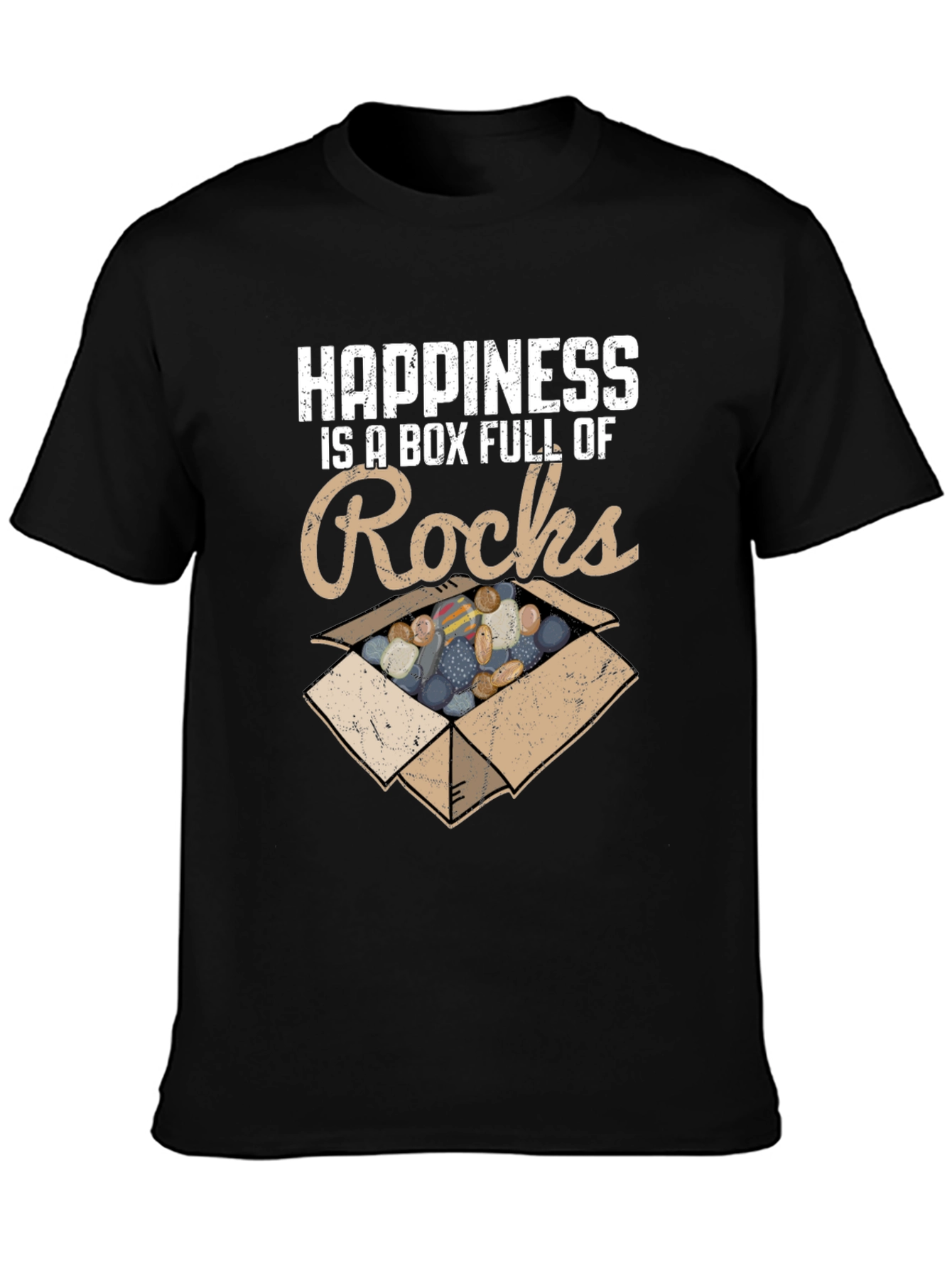 Happiness Rocks T-Shirt - Funny Rock Collector Tee