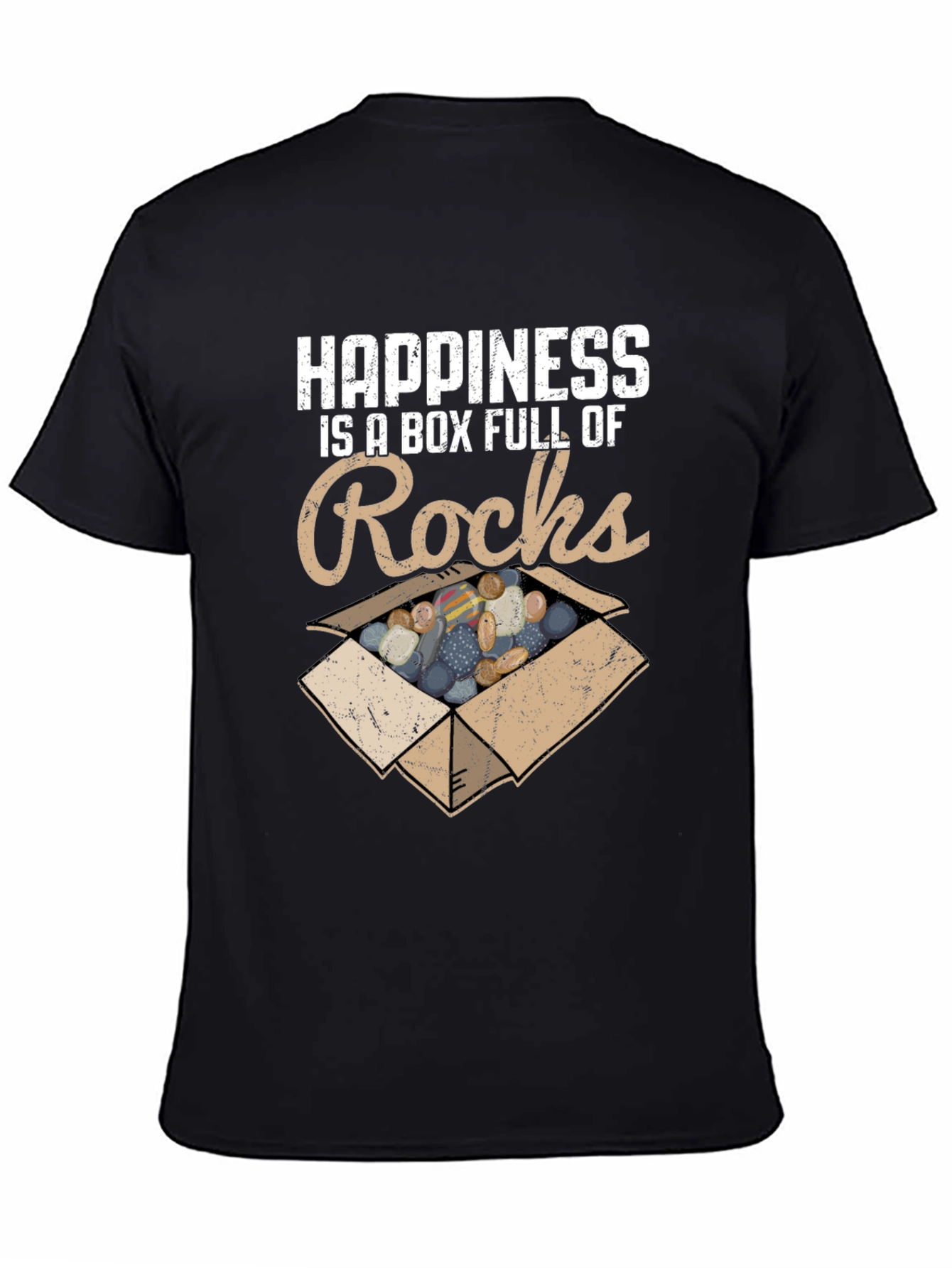 Happiness Rocks T-Shirt - Funny Rock Collector Tee