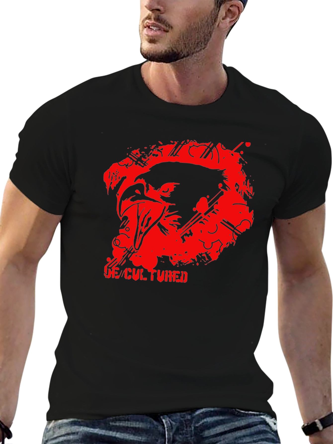 De-Cultured Graphic Tee - Mens Black T-Shirt