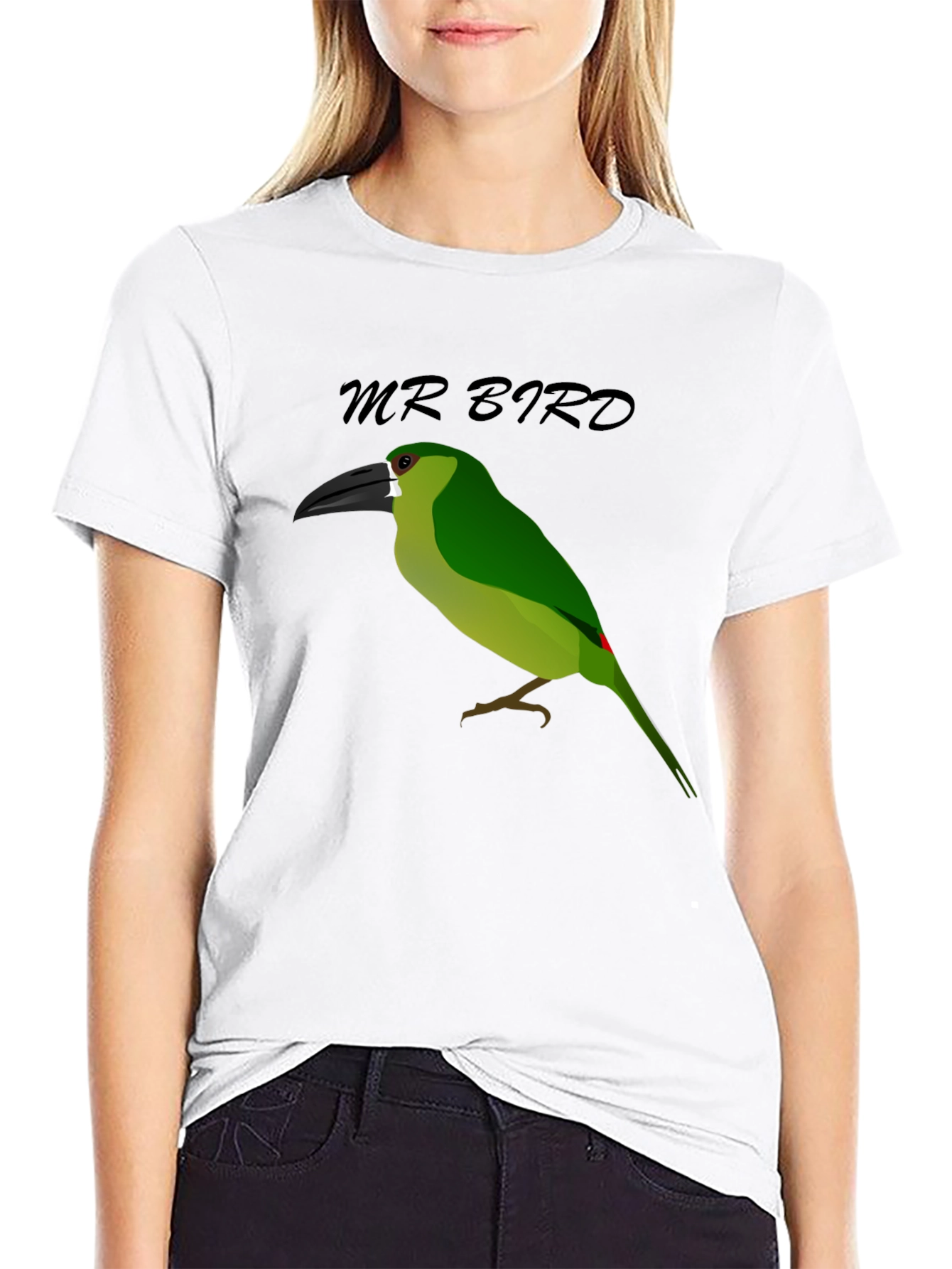 Mr. Bird Graphic T-Shirt - Black