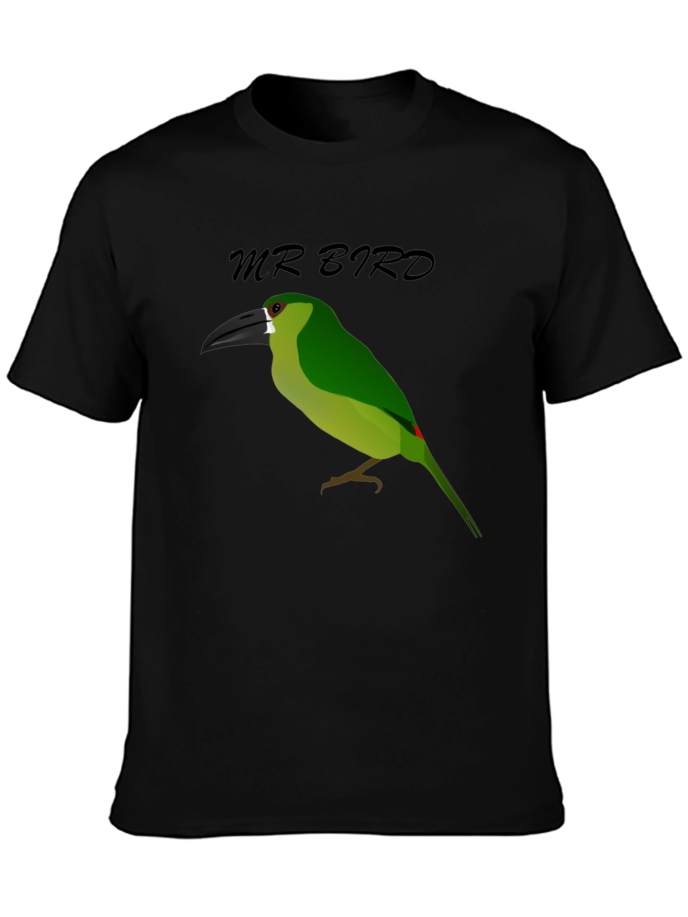 Mr. Bird Graphic T-Shirt - Black
