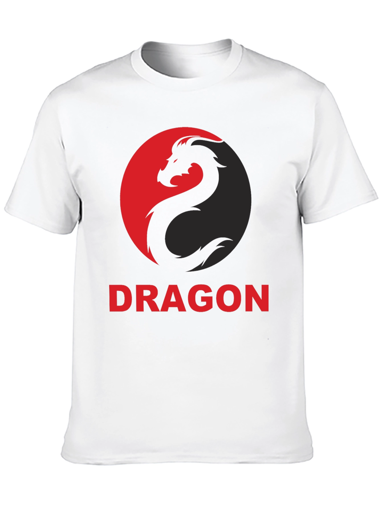 Dragon Graphic Tee - Black Cotton T-Shirt