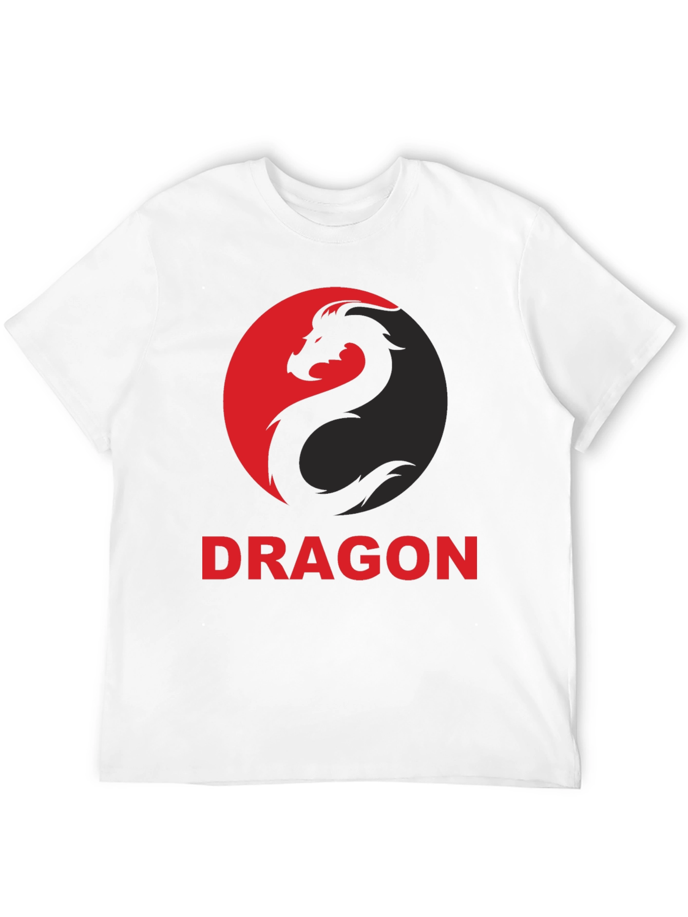 Dragon Graphic Tee - Black Cotton T-Shirt