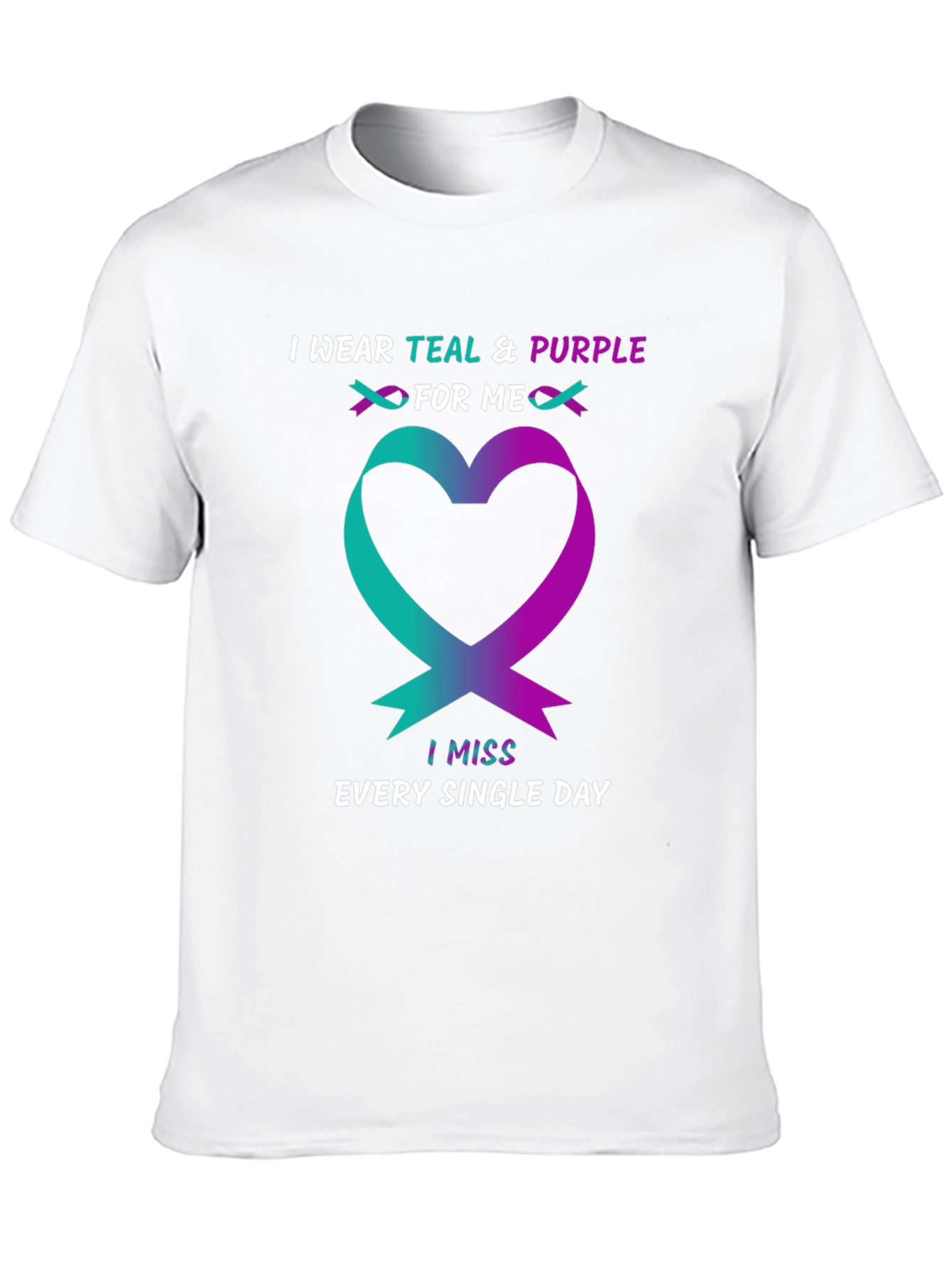 Teal & Purple Heart Remembrance T-Shirt