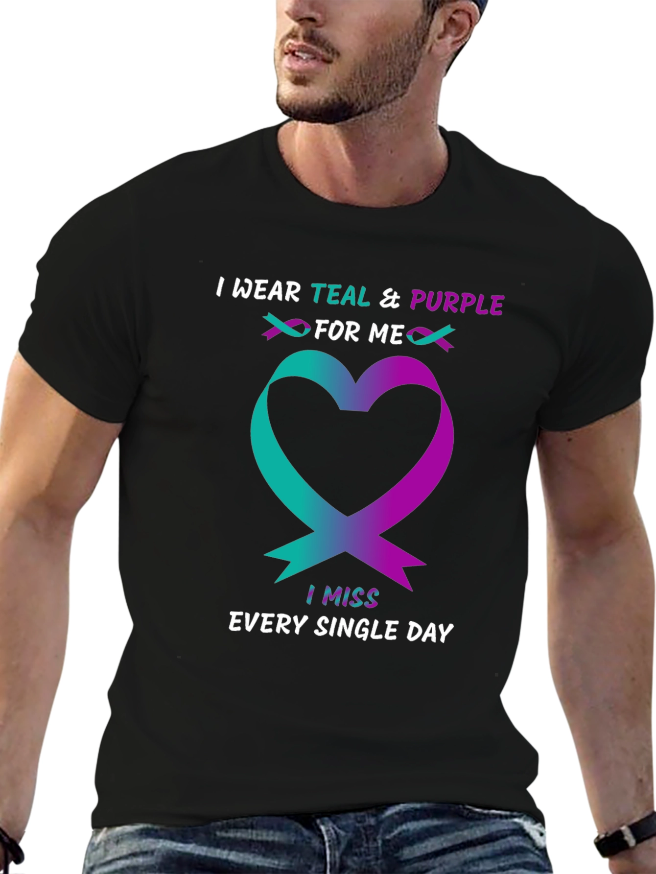 Teal & Purple Heart Remembrance T-Shirt