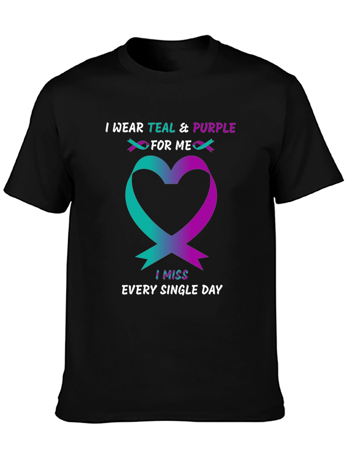 Teal & Purple Heart Remembrance T-Shirt
