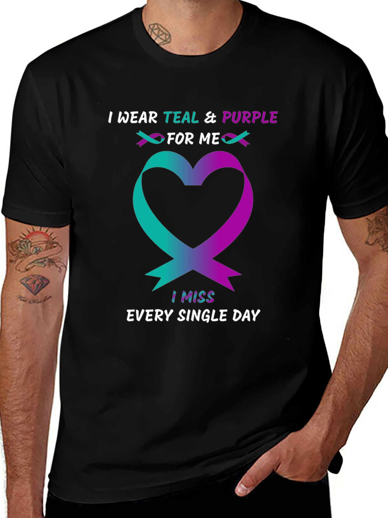 Teal & Purple Heart Remembrance T-Shirt