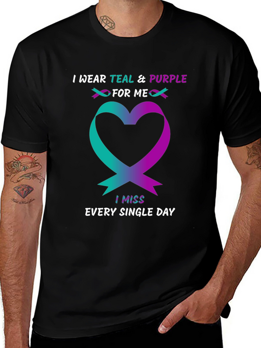 Teal & Purple Heart Remembrance T-Shirt