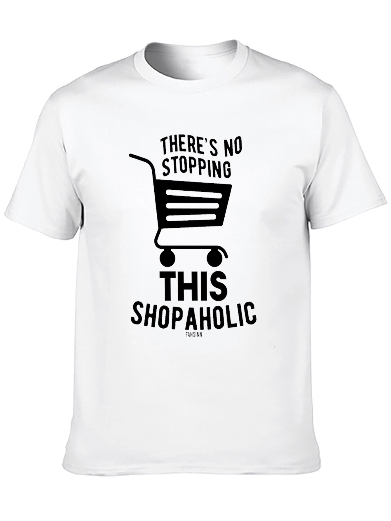 Shopaholic Graphic Tee - Black Cotton Shirt