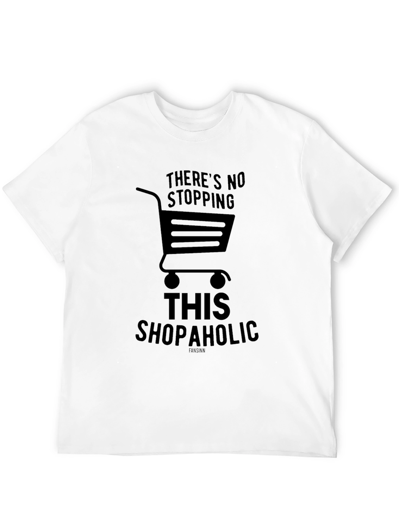 Shopaholic Graphic Tee - Black Cotton Shirt