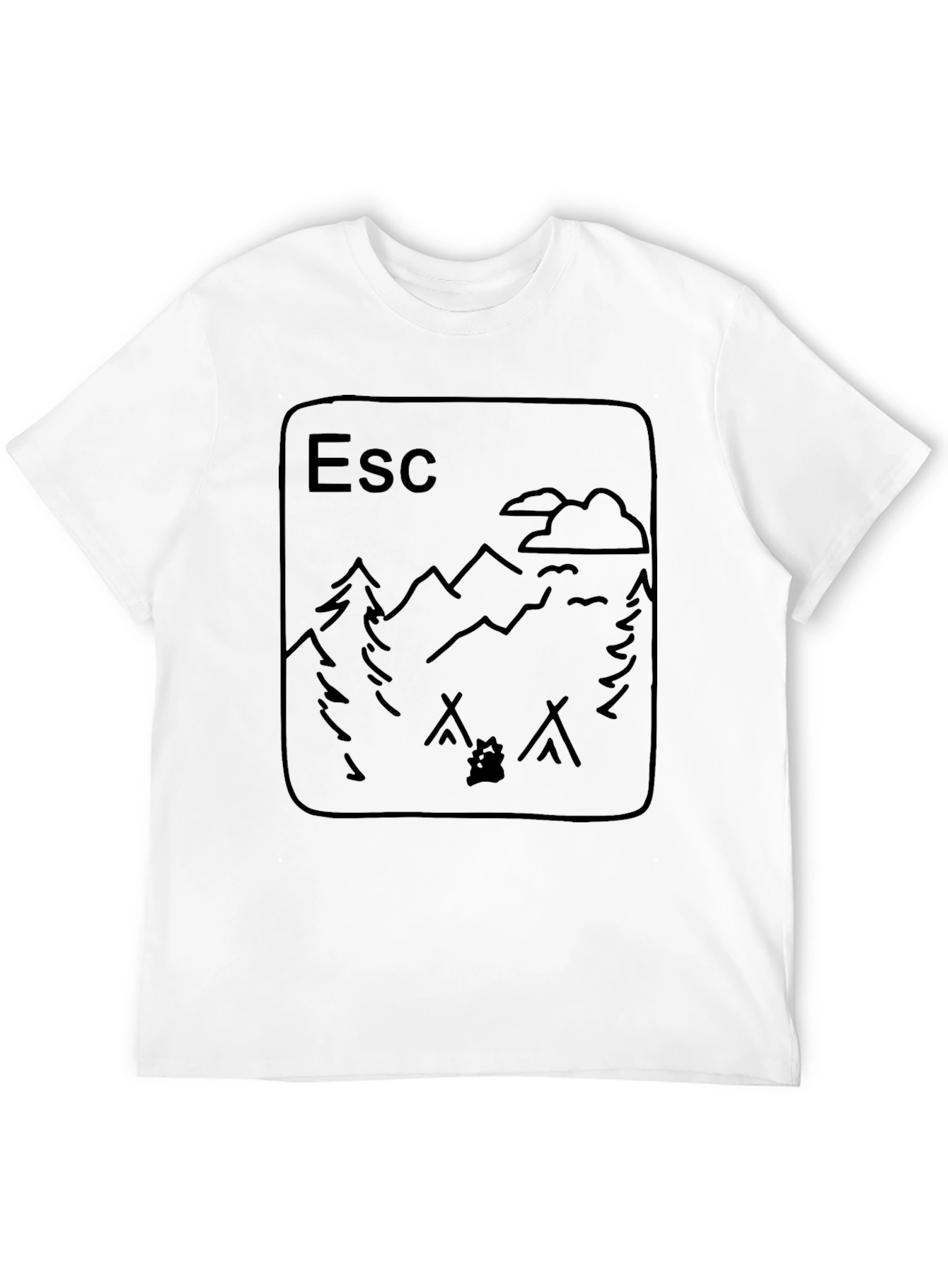 Escape Graphic Tee - Camping Adventure Shirt