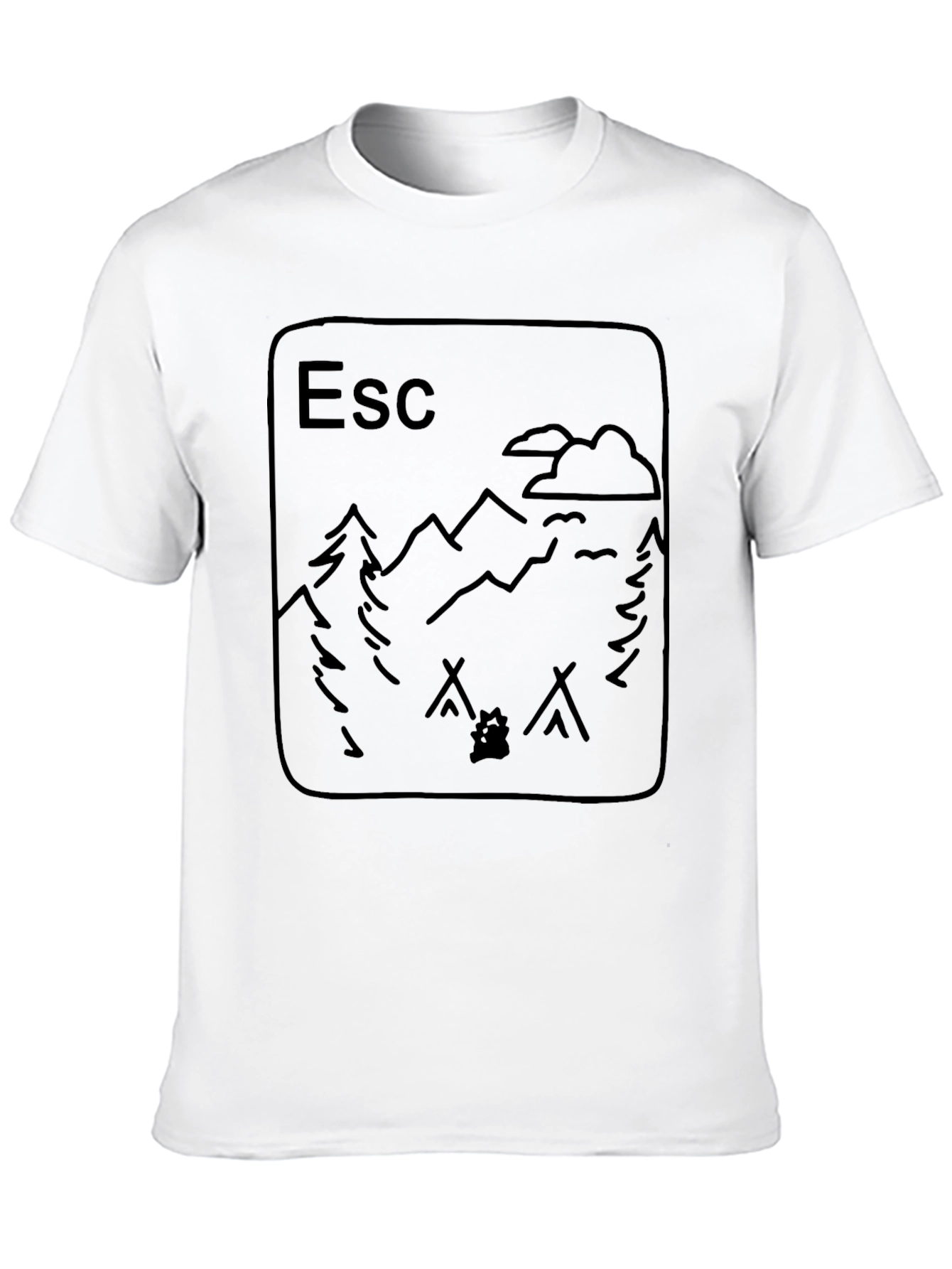 Escape Graphic Tee - Camping Adventure Shirt