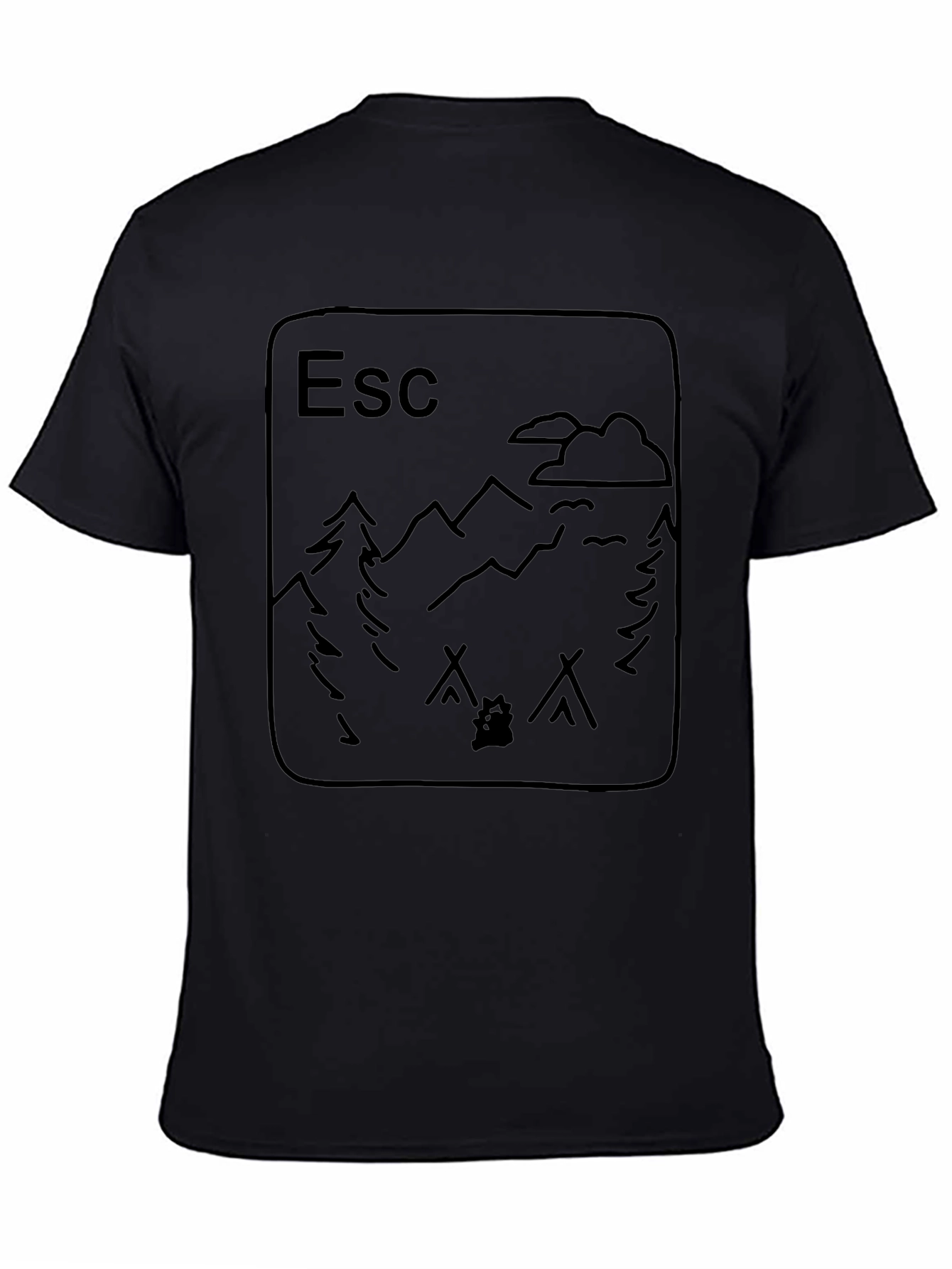 Escape Graphic Tee - Camping Adventure Shirt