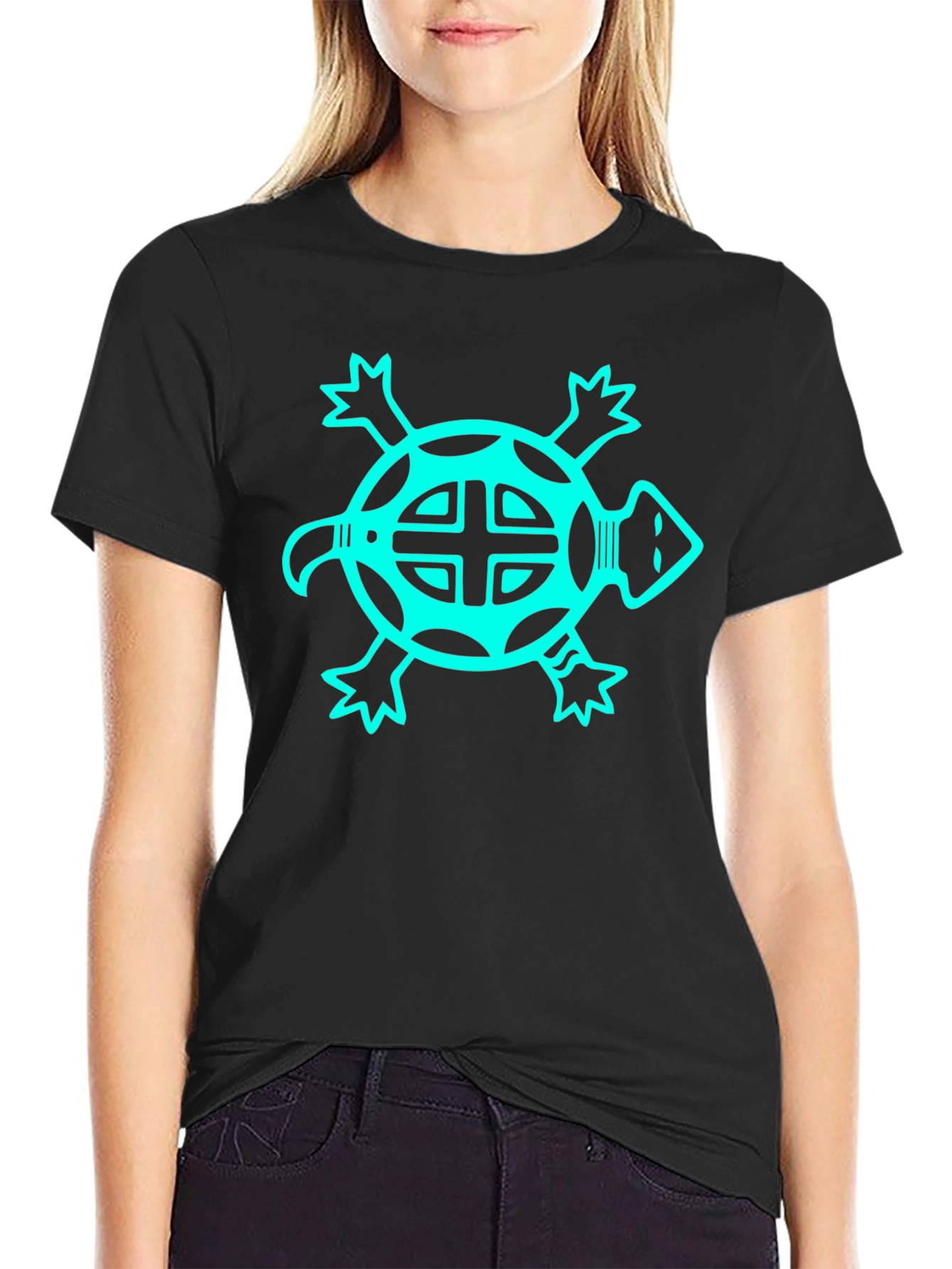 Turtle Graphic Tee - Black