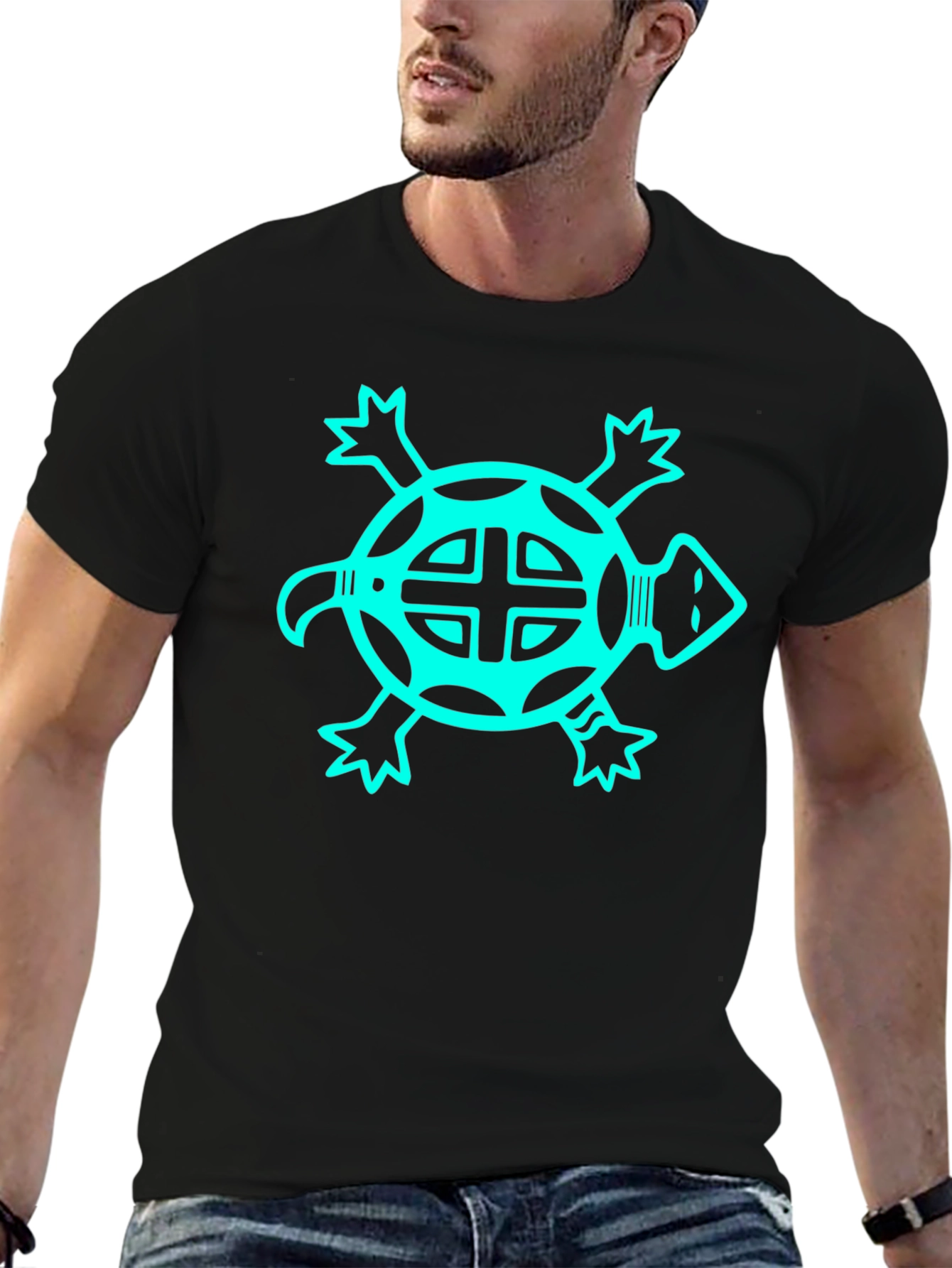 Turtle Graphic Tee - Black