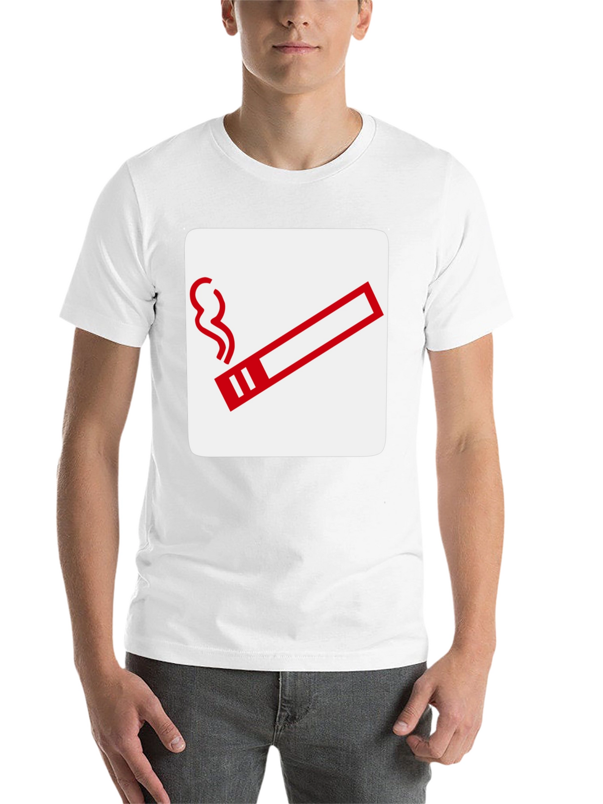 Smoking Area Graphic Tee - Black Cotton T-Shirt