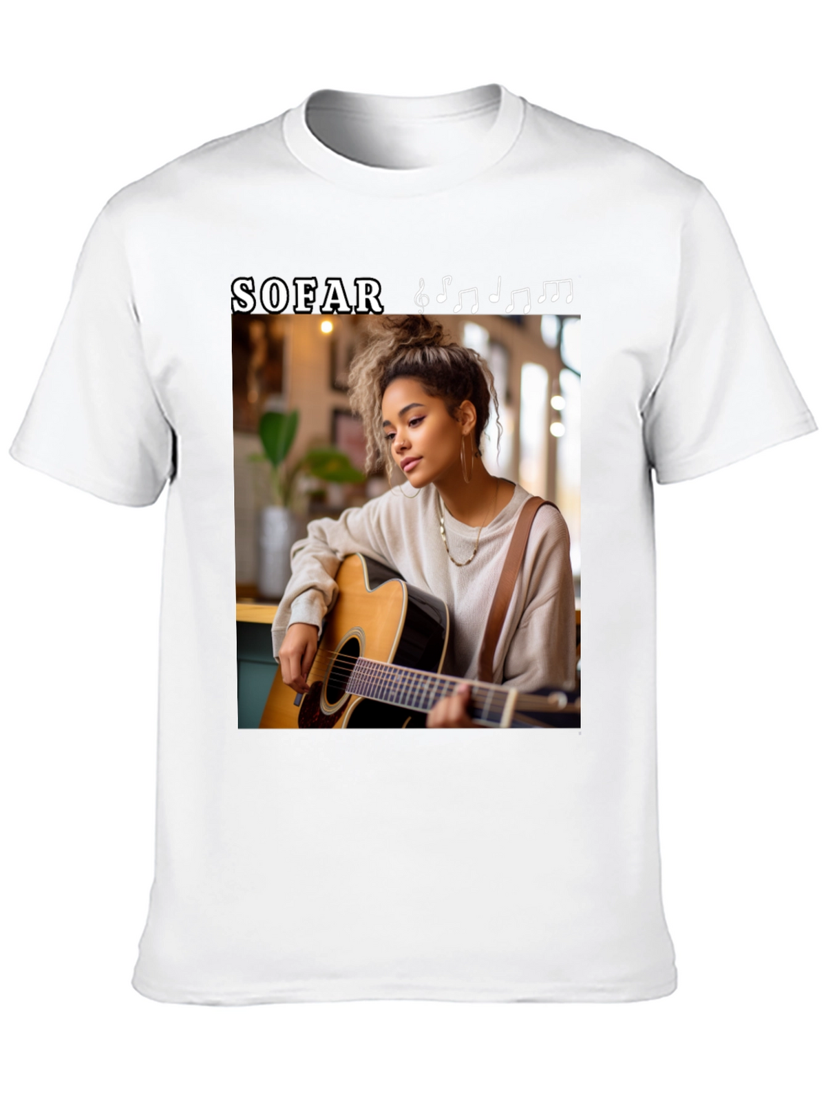 Sofar Sounds Woman Guitarist Black T-Shirt