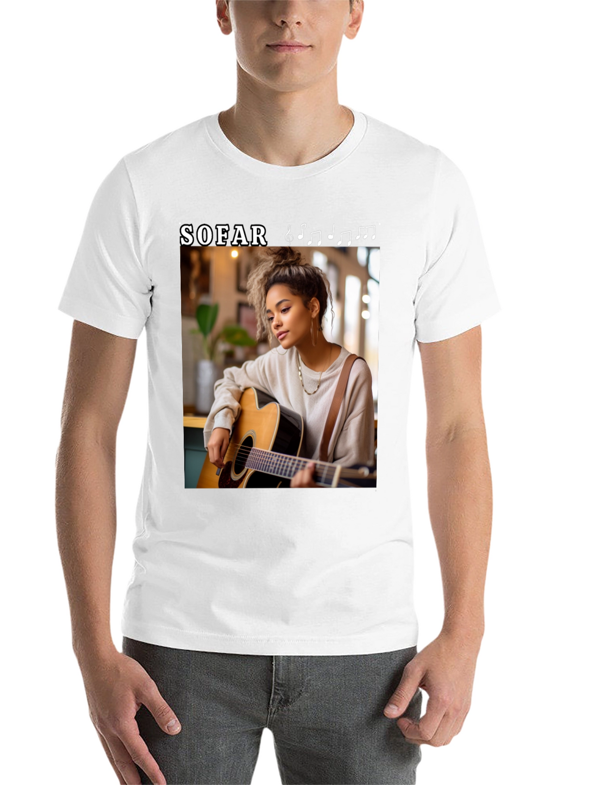 Sofar Sounds Woman Guitarist Black T-Shirt