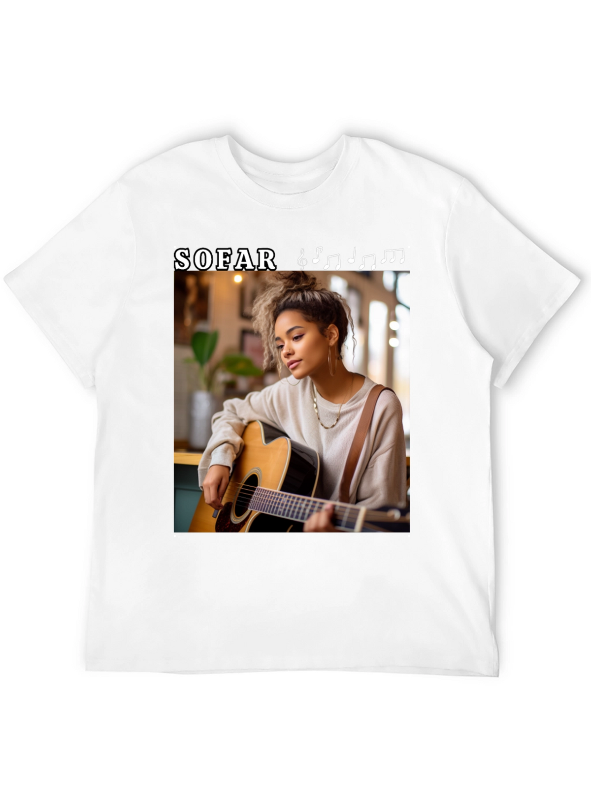 Sofar Sounds Woman Guitarist Black T-Shirt