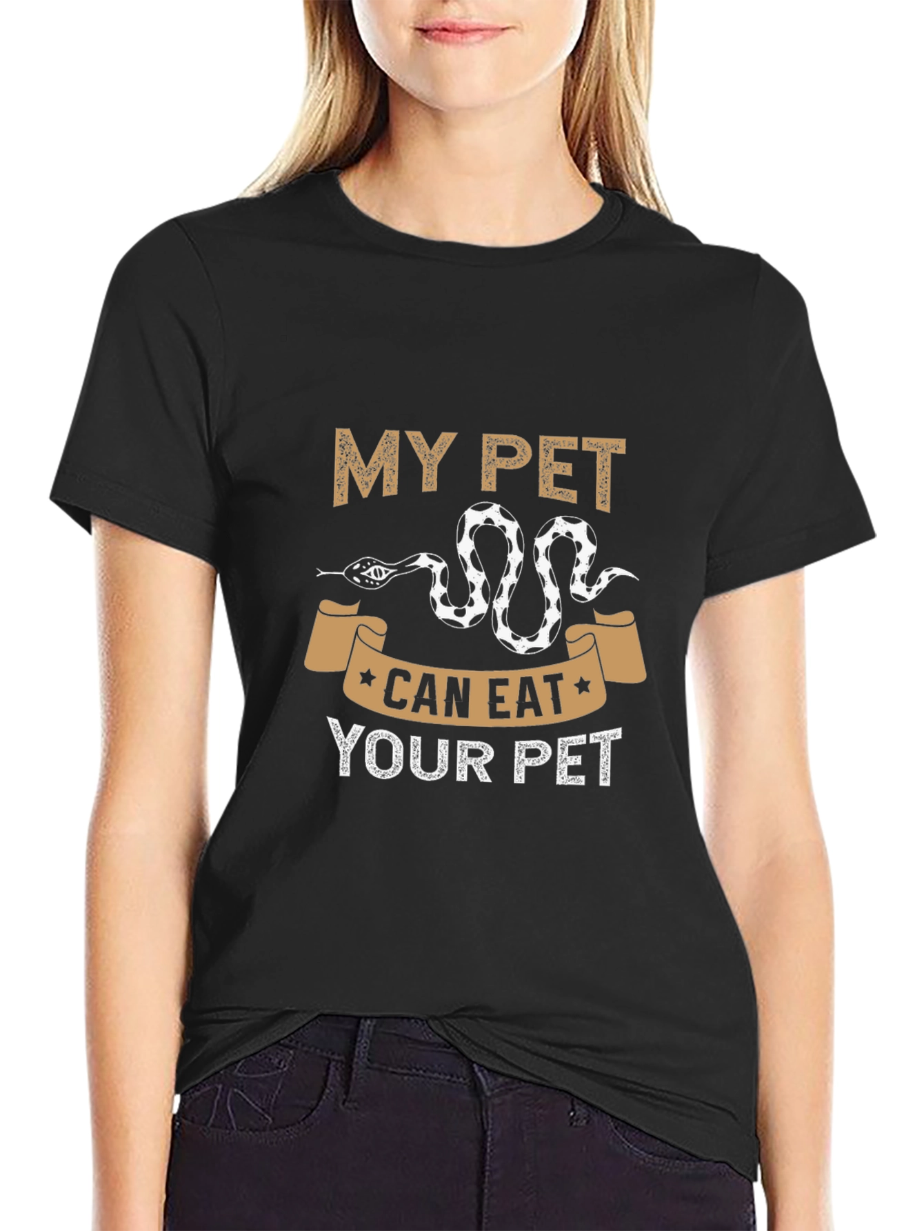 My Pet Can Eat Your Pet Snake Graphic T-Shirt
