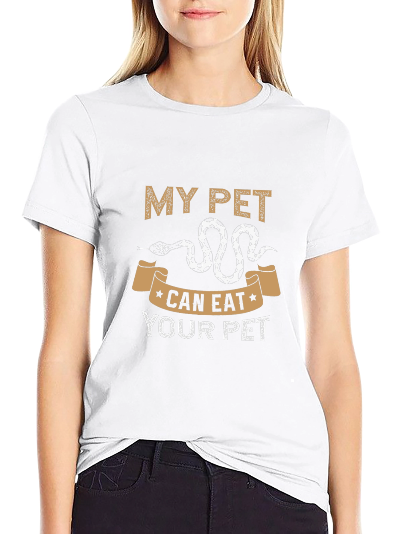 My Pet Can Eat Your Pet Snake Graphic T-Shirt
