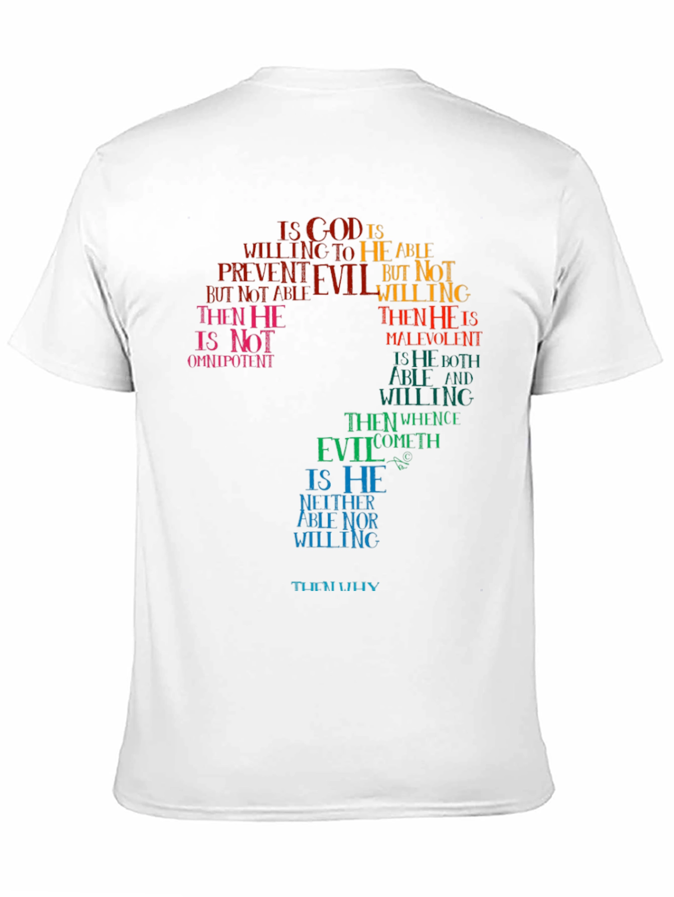 Philosophical Question T-Shirt - God and Evil