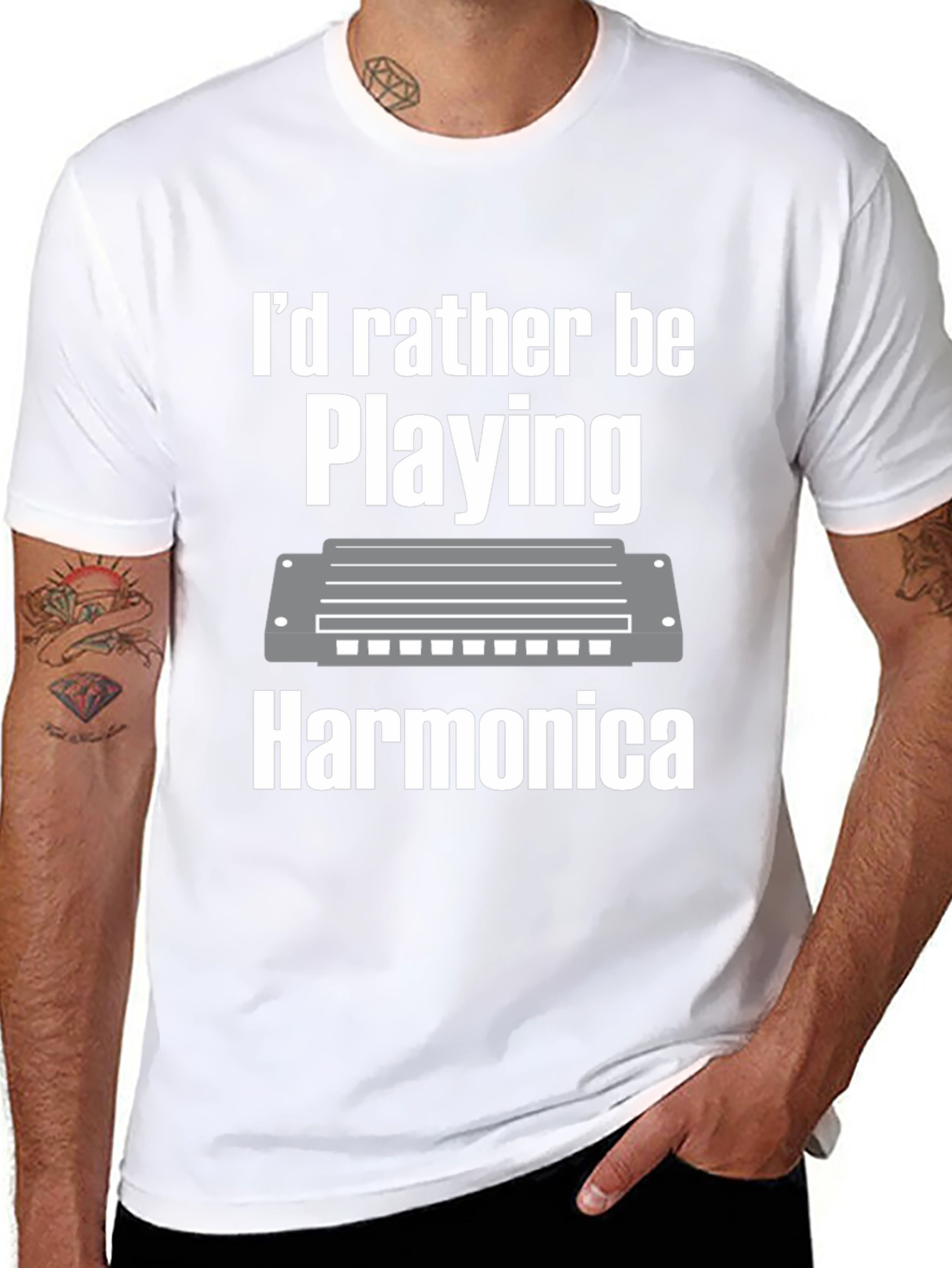 Harmonica Player T-Shirt