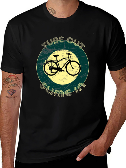 Vintage Bicycle T-Shirt - Tube Out Slime In - Cycling Tee