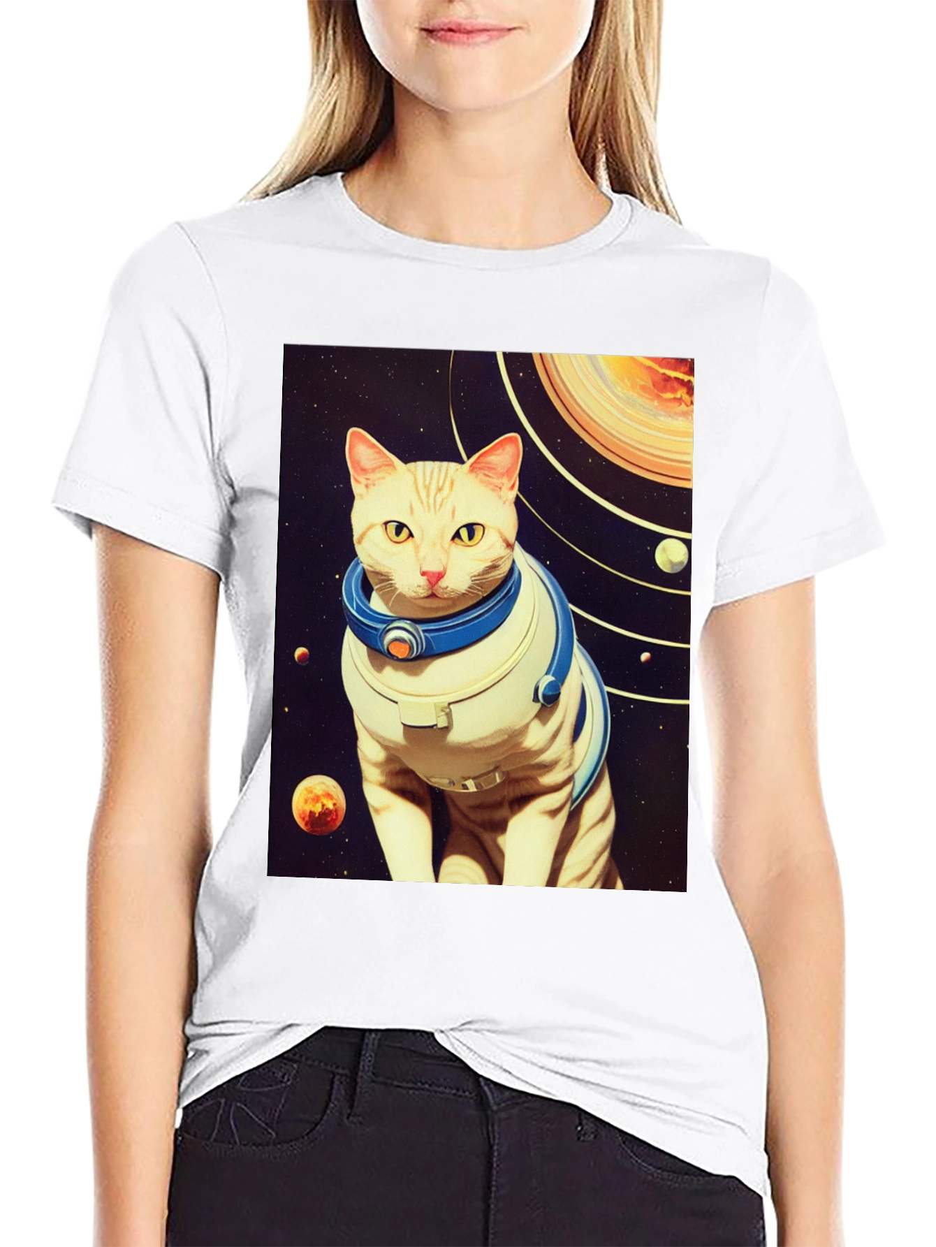 Space Cat T-Shirt - Galaxy Explorer Tee