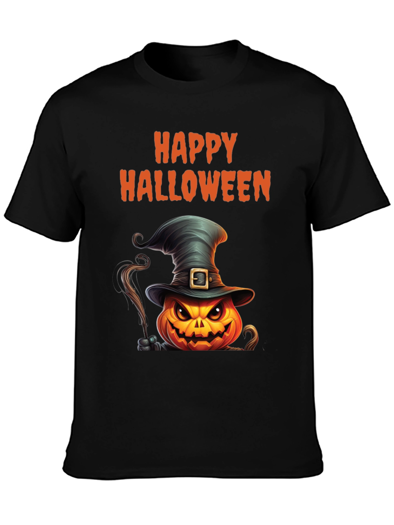 Happy Halloween Pumpkin Witch Hat T-Shirt