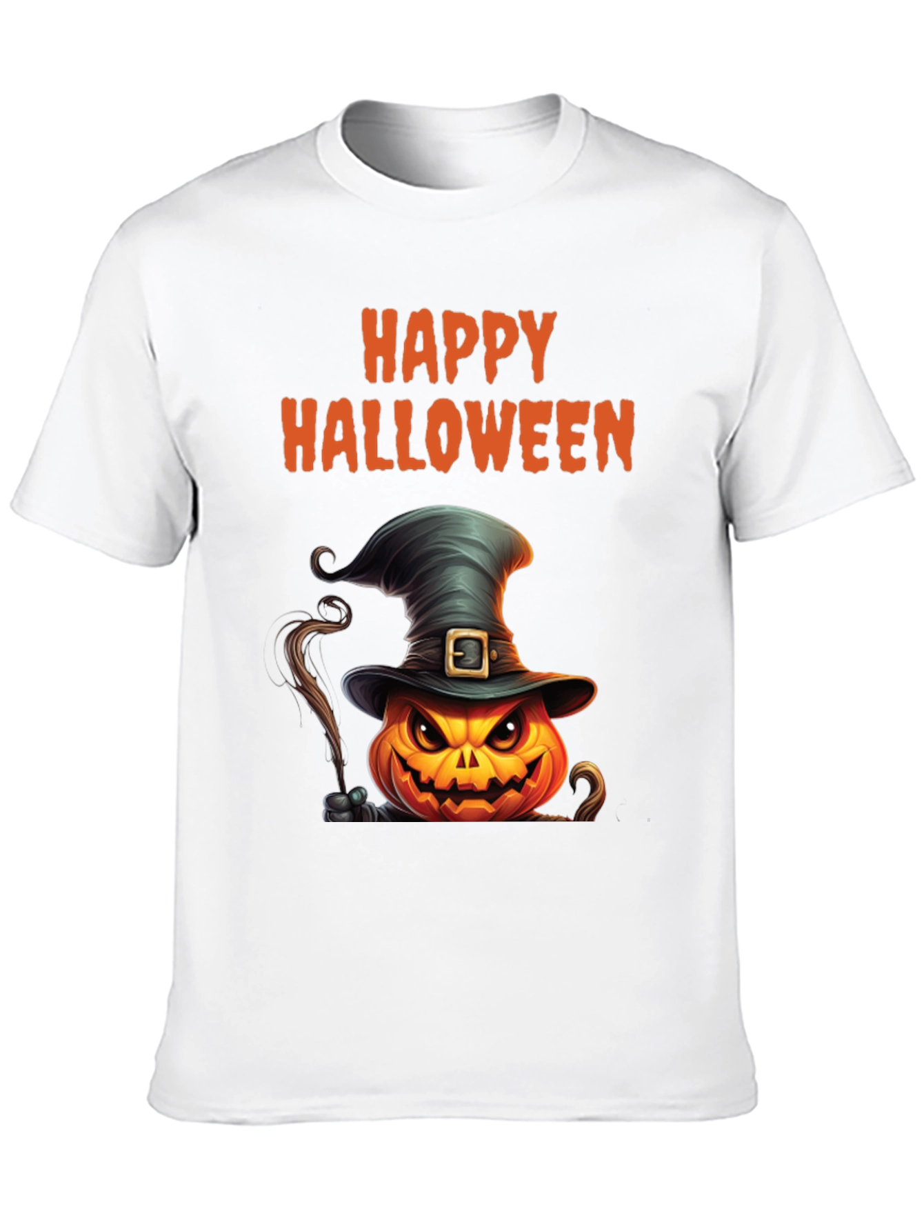 Happy Halloween Pumpkin Witch Hat T-Shirt