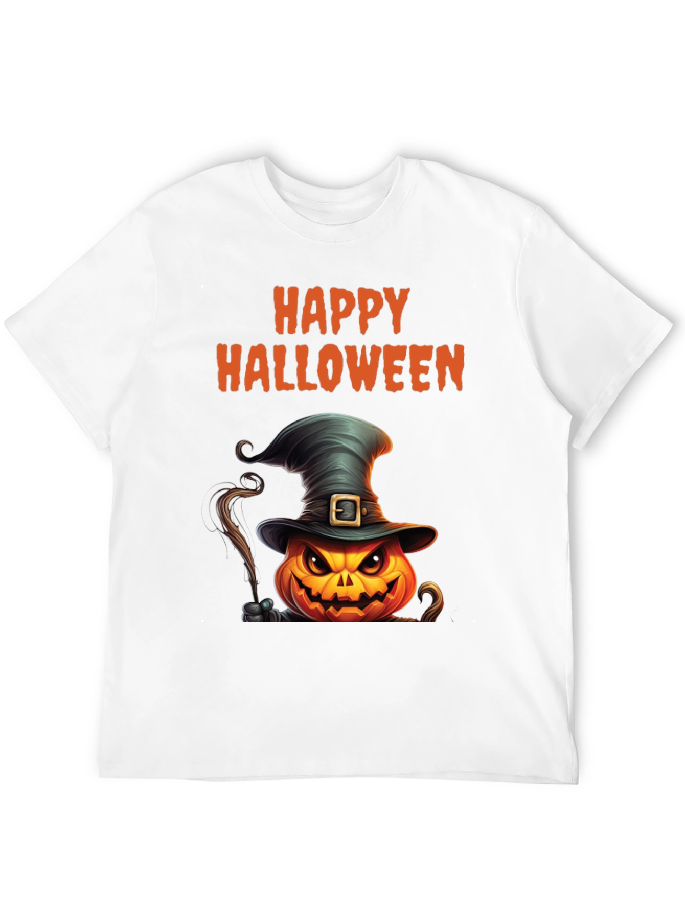 Happy Halloween Pumpkin Witch Hat T-Shirt