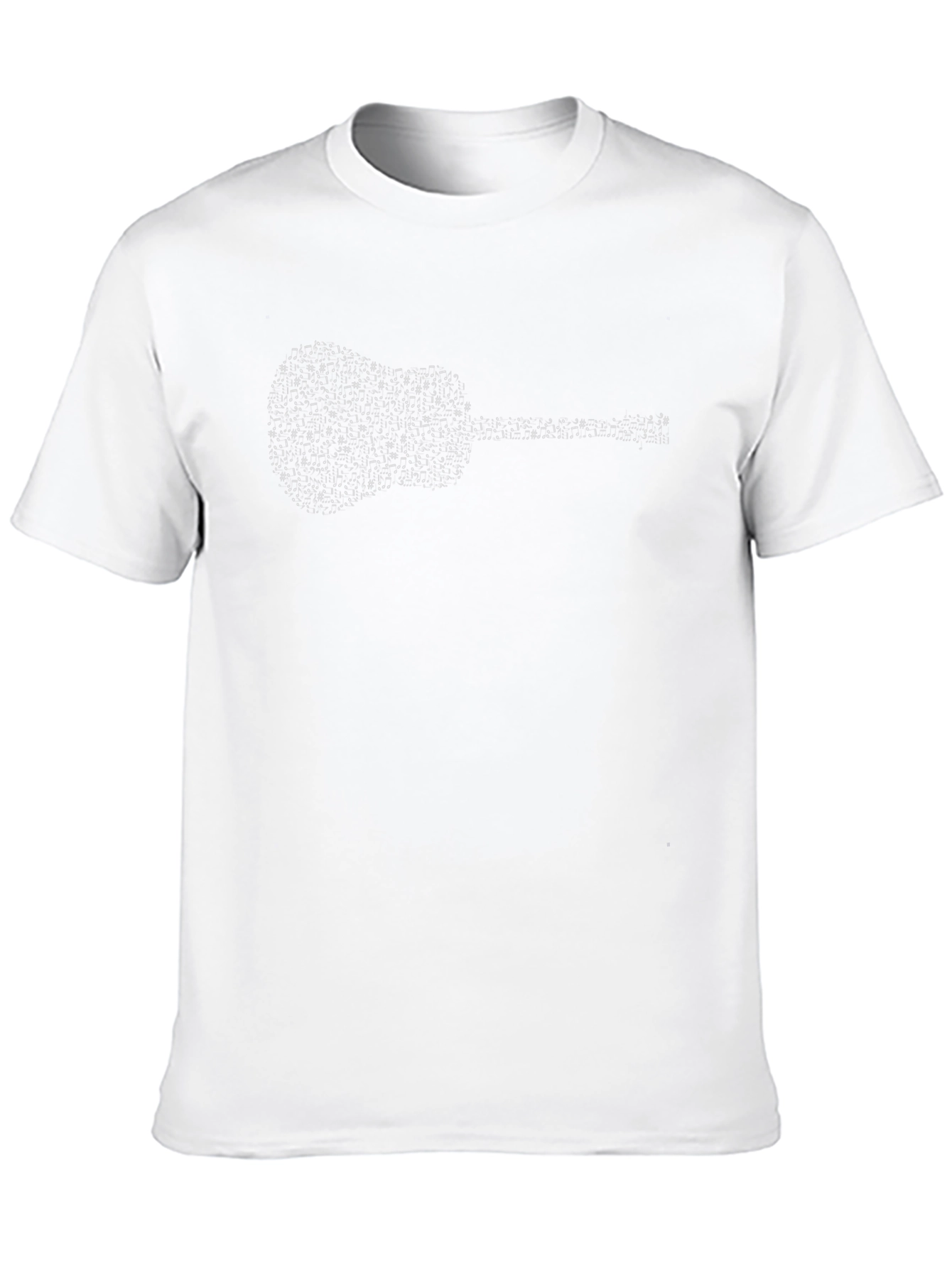 Guitar Notes Graphic Tee - Black Casual Shirt