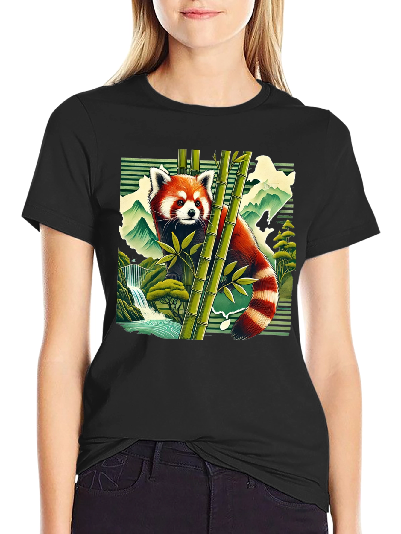 Red Panda Bamboo Forest Graphic Tee