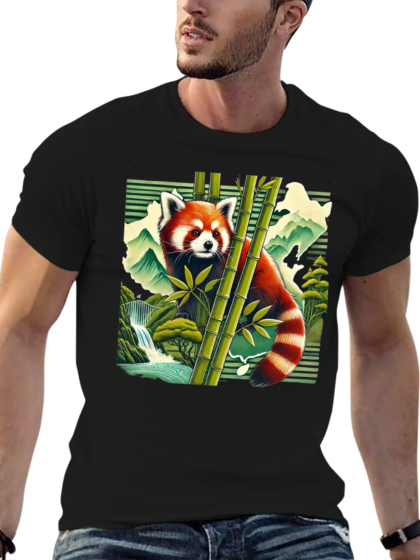 Red Panda Bamboo Forest Graphic Tee