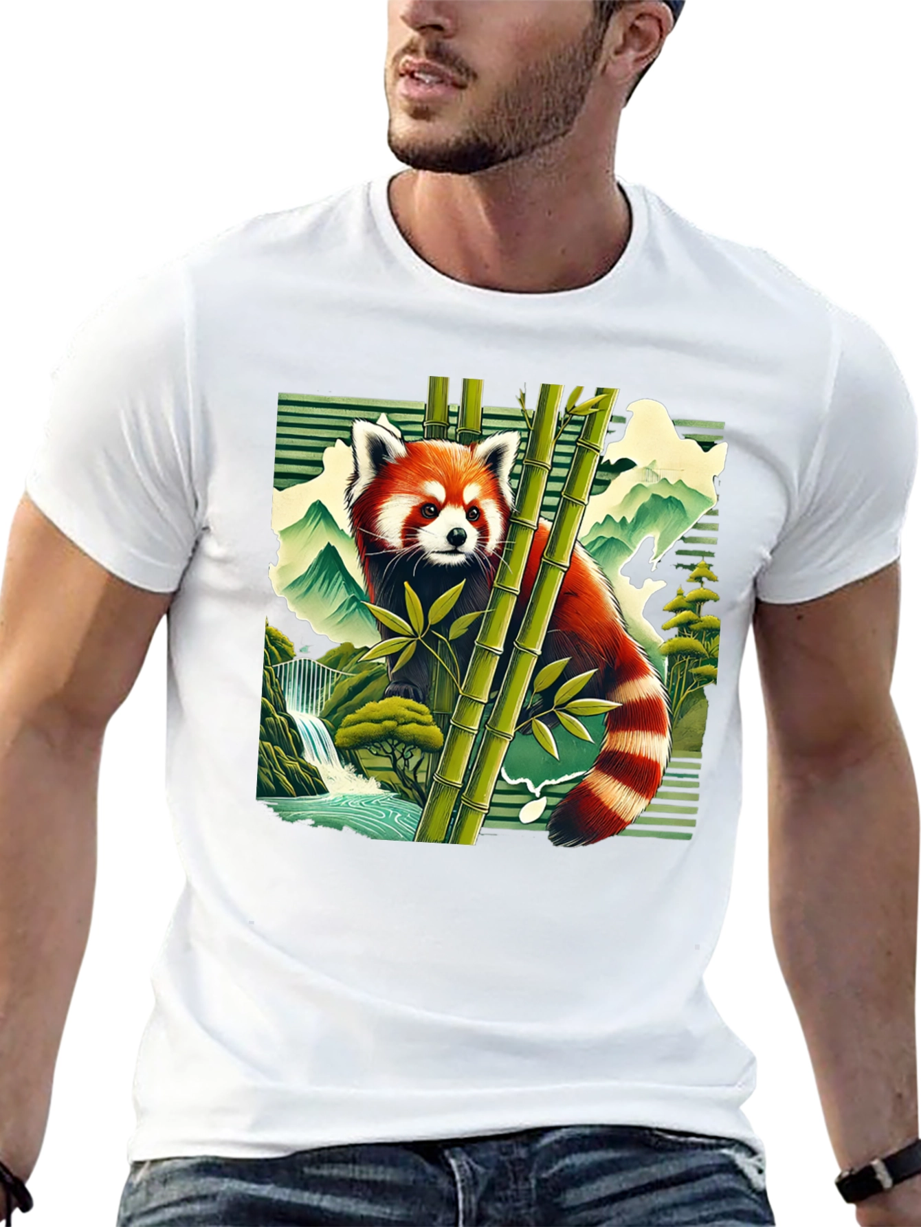 Red Panda Bamboo Forest Graphic Tee