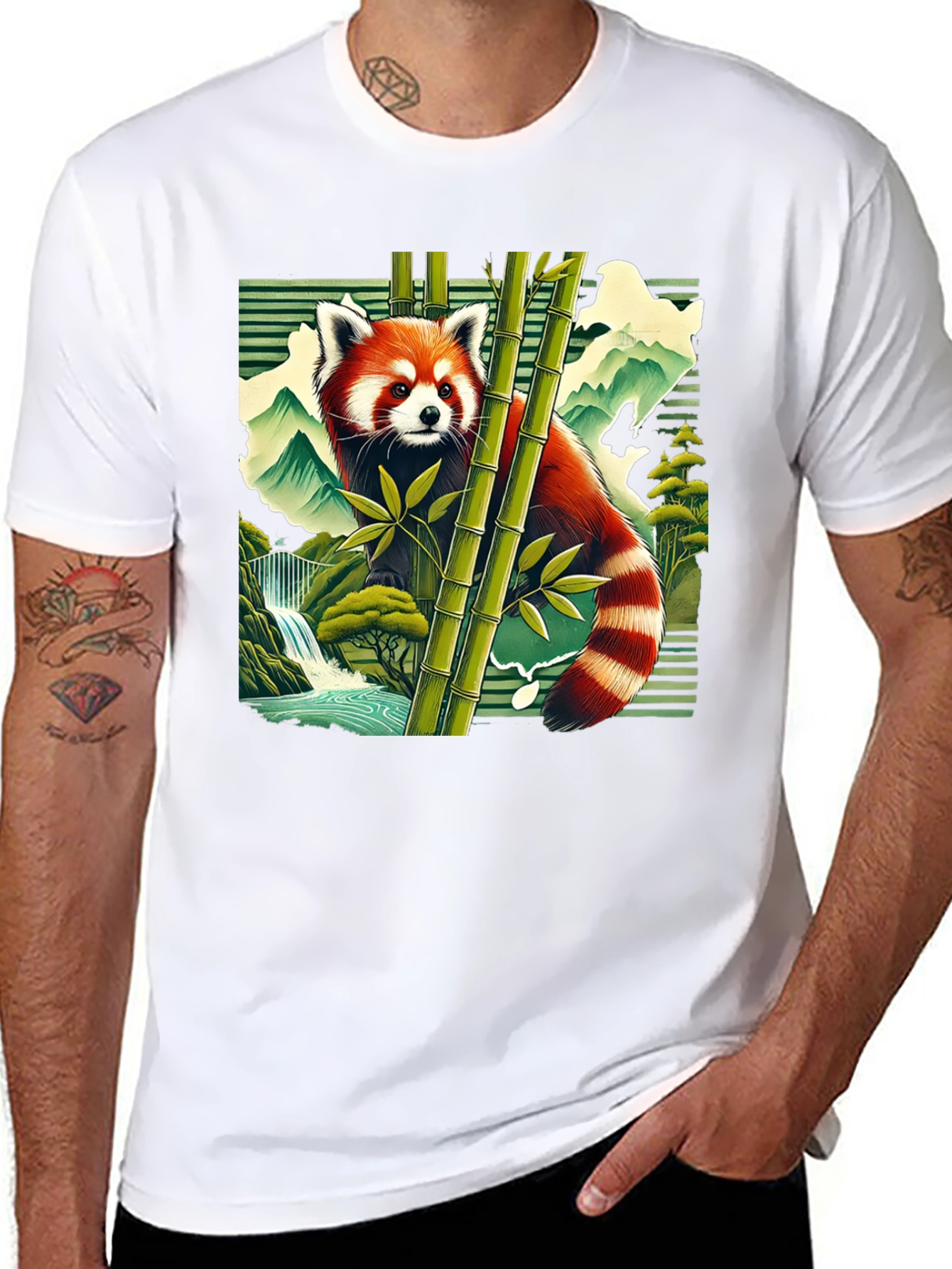 Red Panda Bamboo Forest Graphic Tee