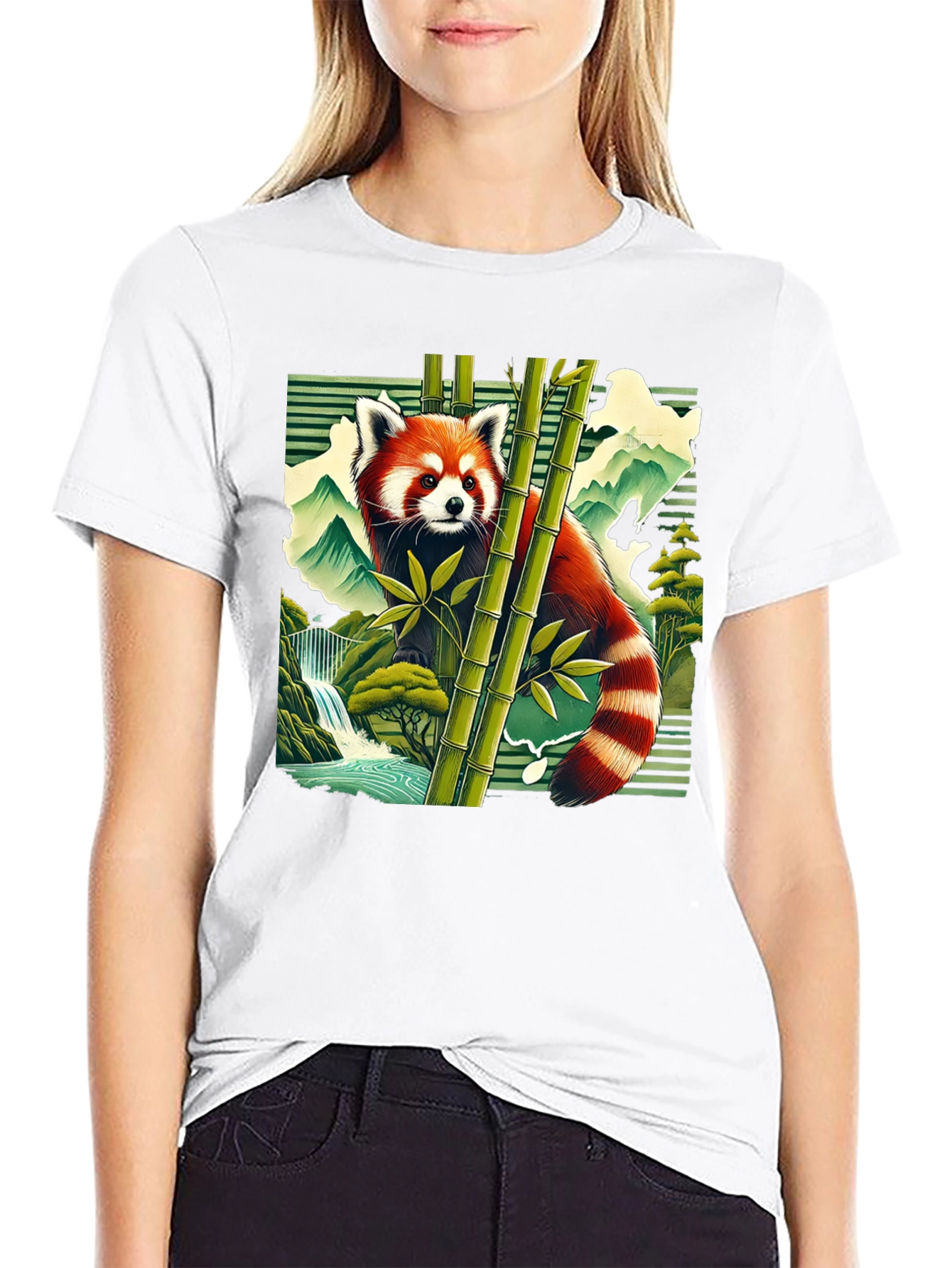 Red Panda Bamboo Forest Graphic Tee