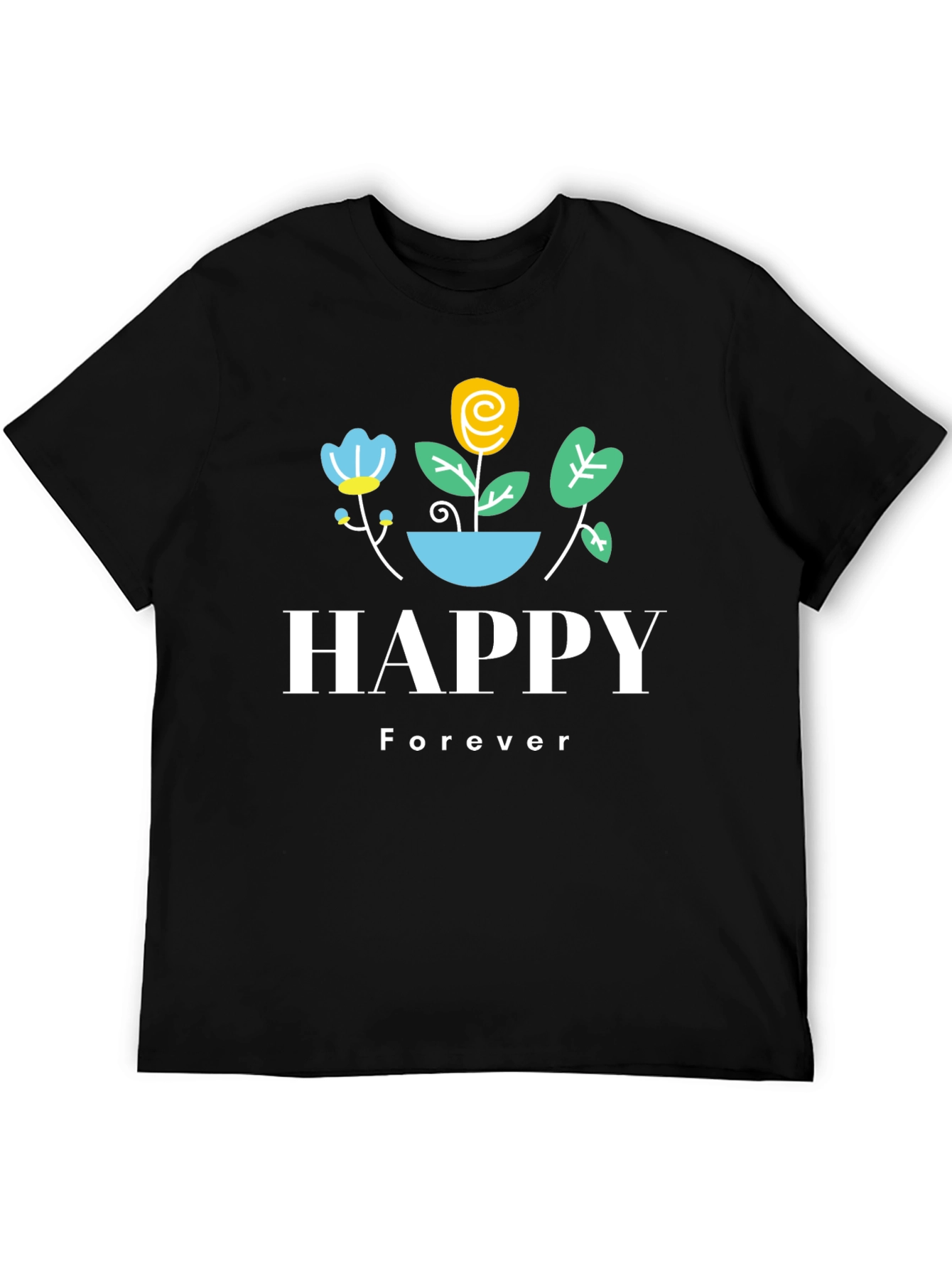 Happy Forever Graphic Print T-Shirt