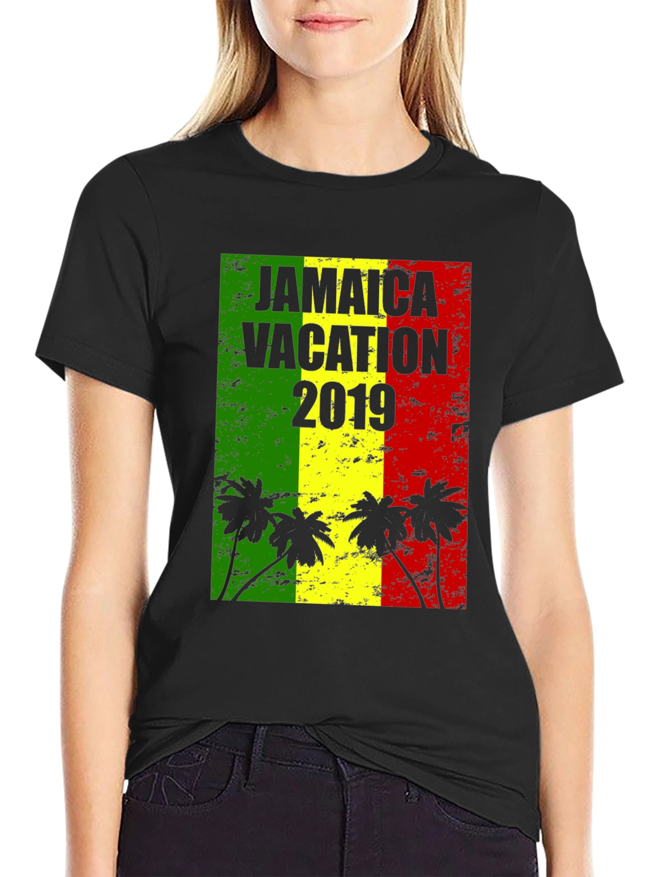 Jamaica Vacation 2019 Black T-Shirt