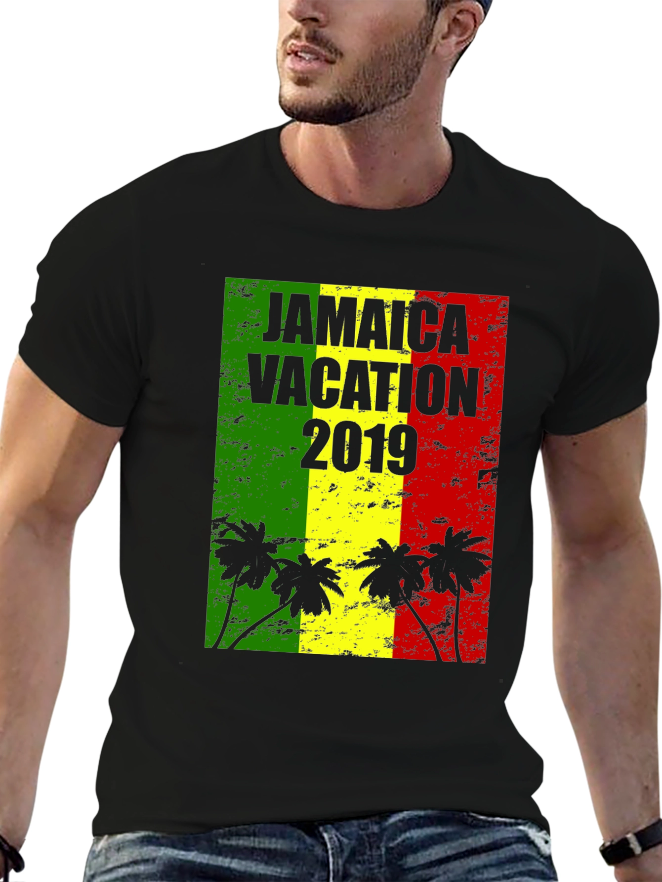 Jamaica Vacation 2019 Black T-Shirt
