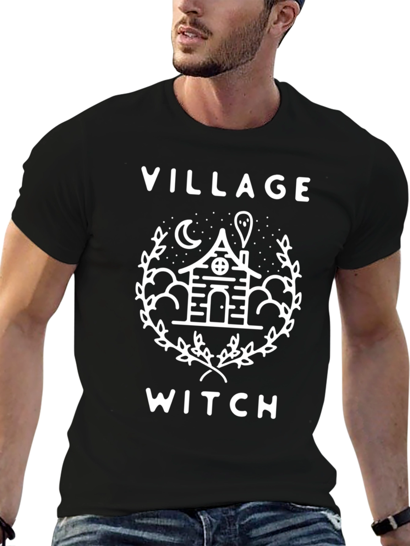 Village Witch Graphic Tee - Spooky & Stylish