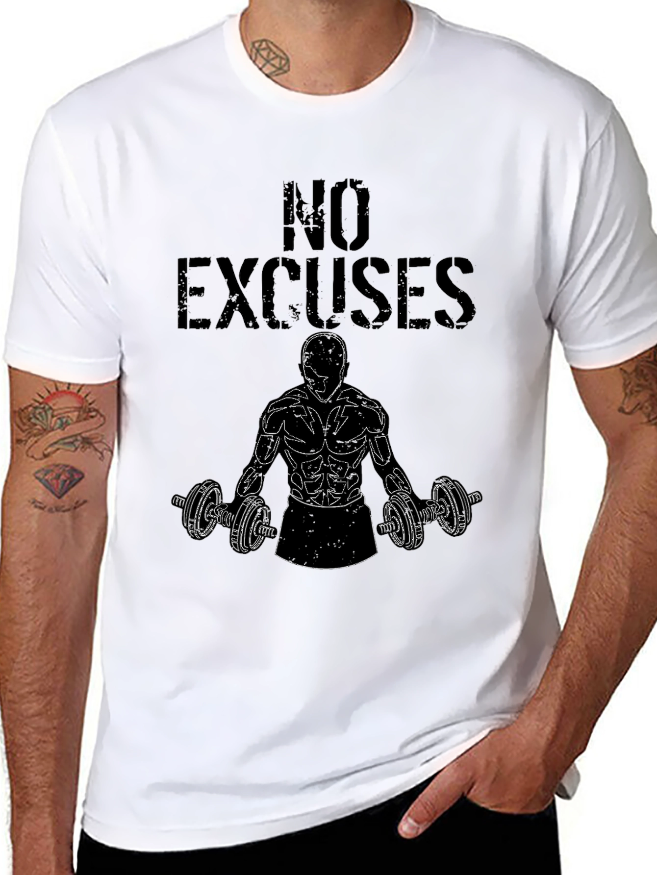 No Excuses Gym T-Shirt - Workout Motivation