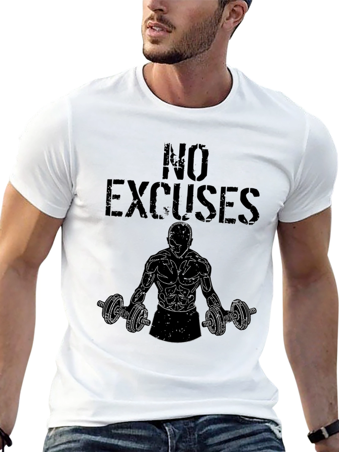 No Excuses Gym T-Shirt - Workout Motivation