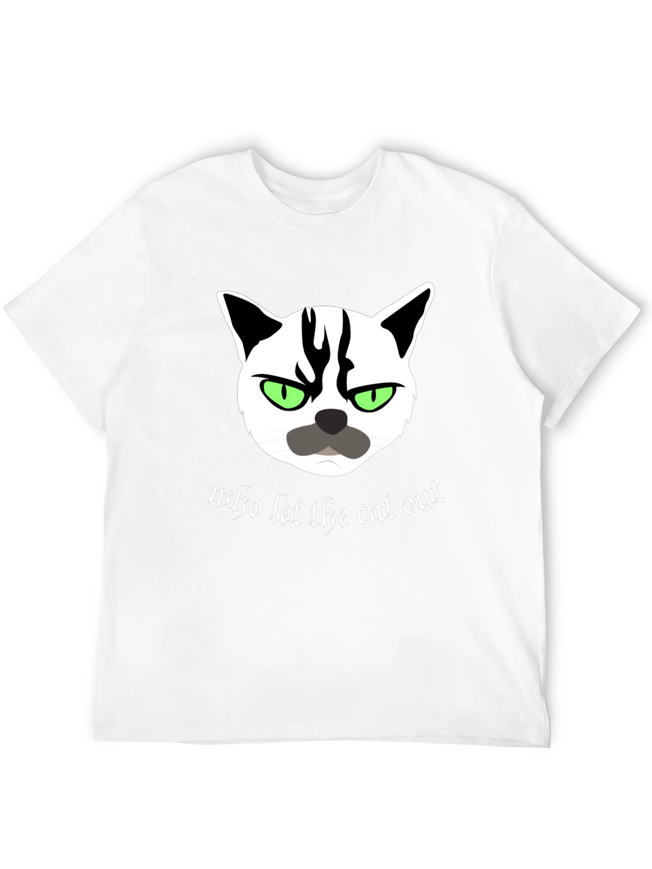 Grumpy Cat T-Shirt - Who Let The Cat Out?