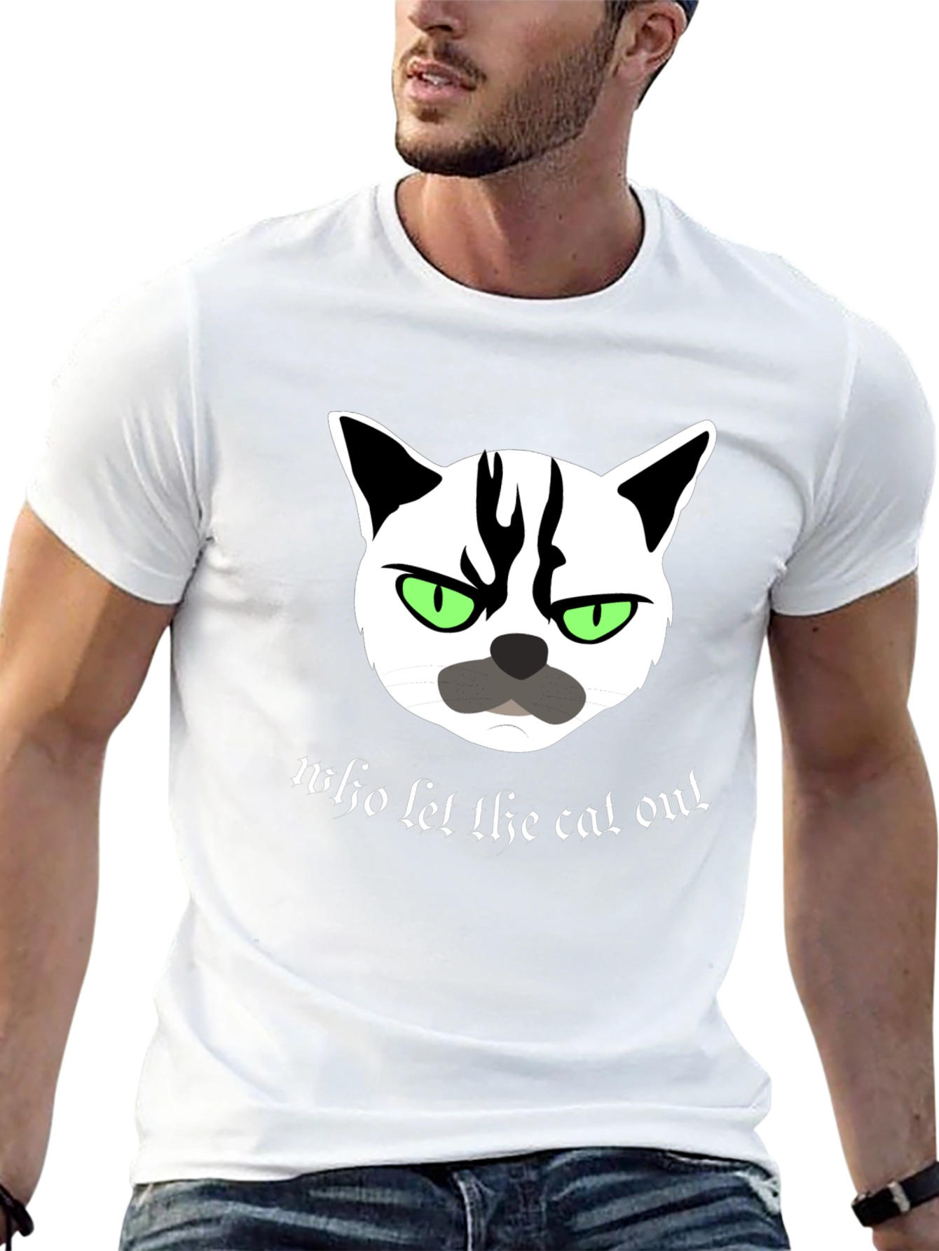 Grumpy Cat T-Shirt - Who Let The Cat Out?