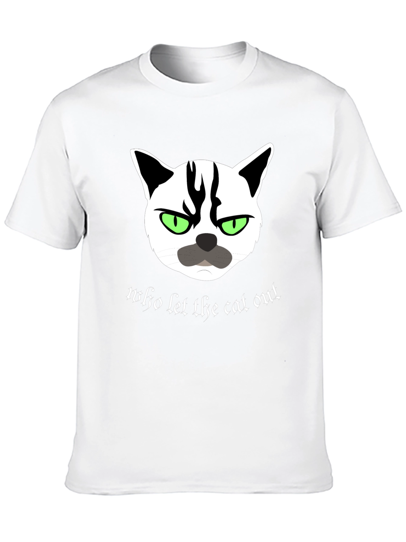 Grumpy Cat T-Shirt - Who Let The Cat Out?