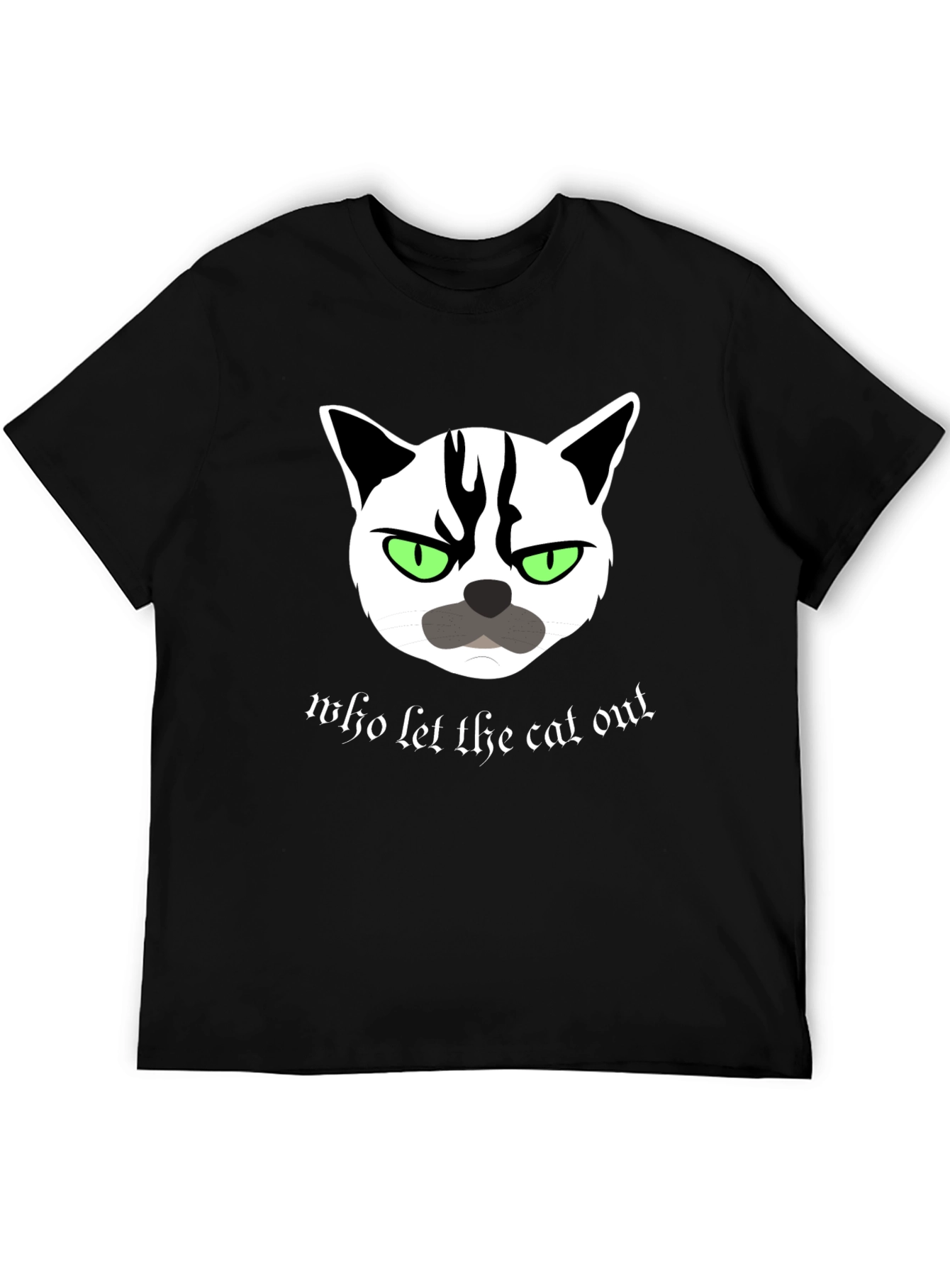 Grumpy Cat T-Shirt - Who Let The Cat Out?