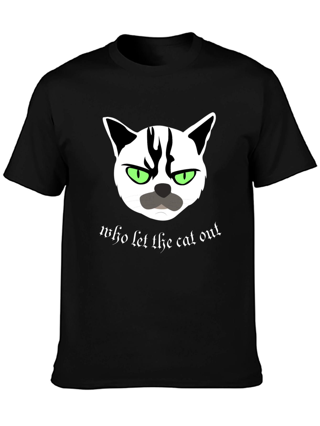 Grumpy Cat T-Shirt - Who Let The Cat Out?